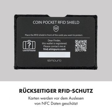 Slimpuro Geldbörse Coin Pocket (1 x Coin Pocket inkl. RFID-Schutzkarte)