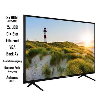 Telefunken XF43K550 LCD-LED Fernseher (108 cm/43 Zoll, Full HD, Smart TV, Triple-Tuner, HDR, 6 Monate HD+ gratis)