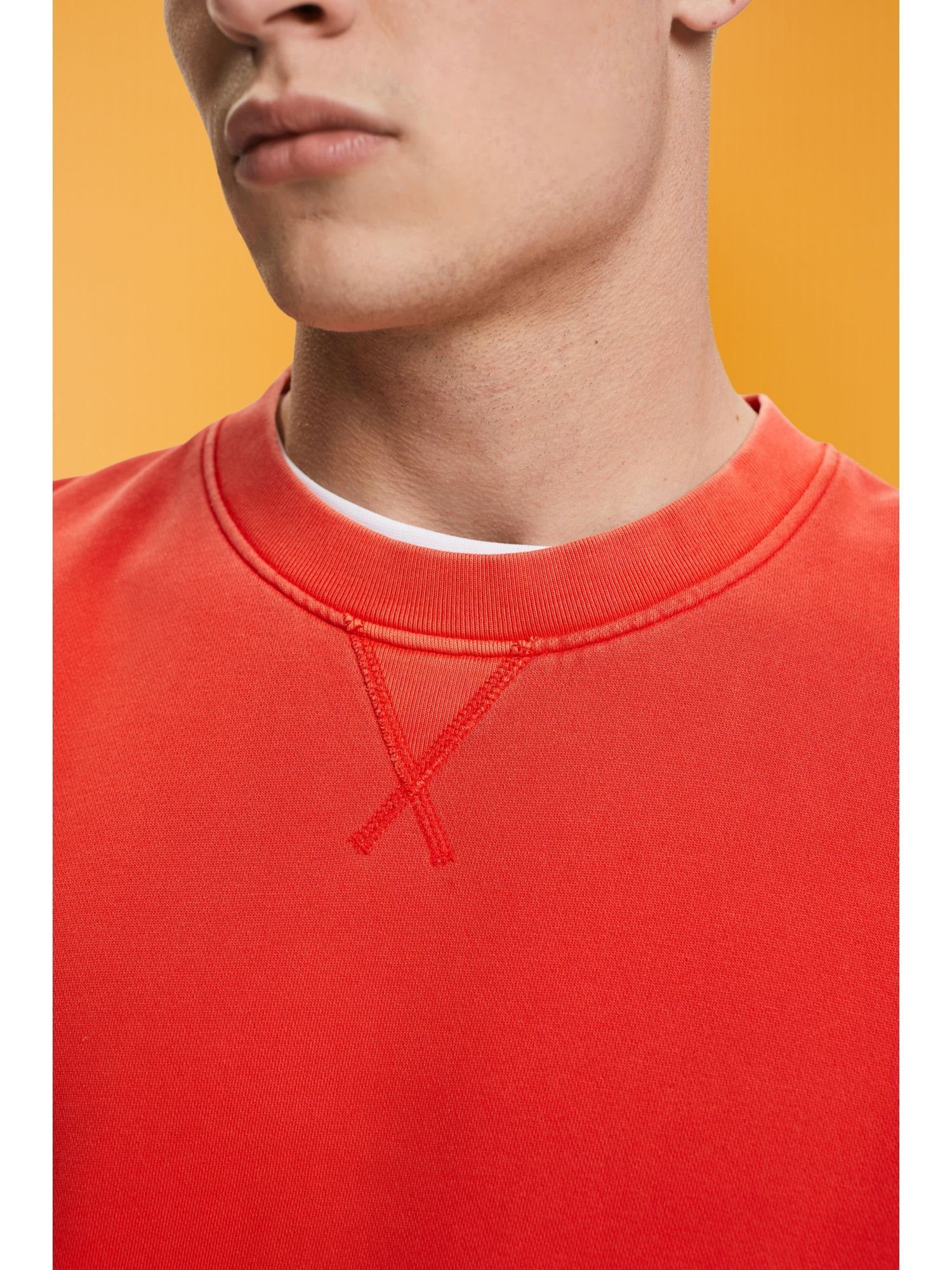 Esprit Sweatshirt Unifarbenes Sweatshirt im Fit Regular (1-tlg) RED