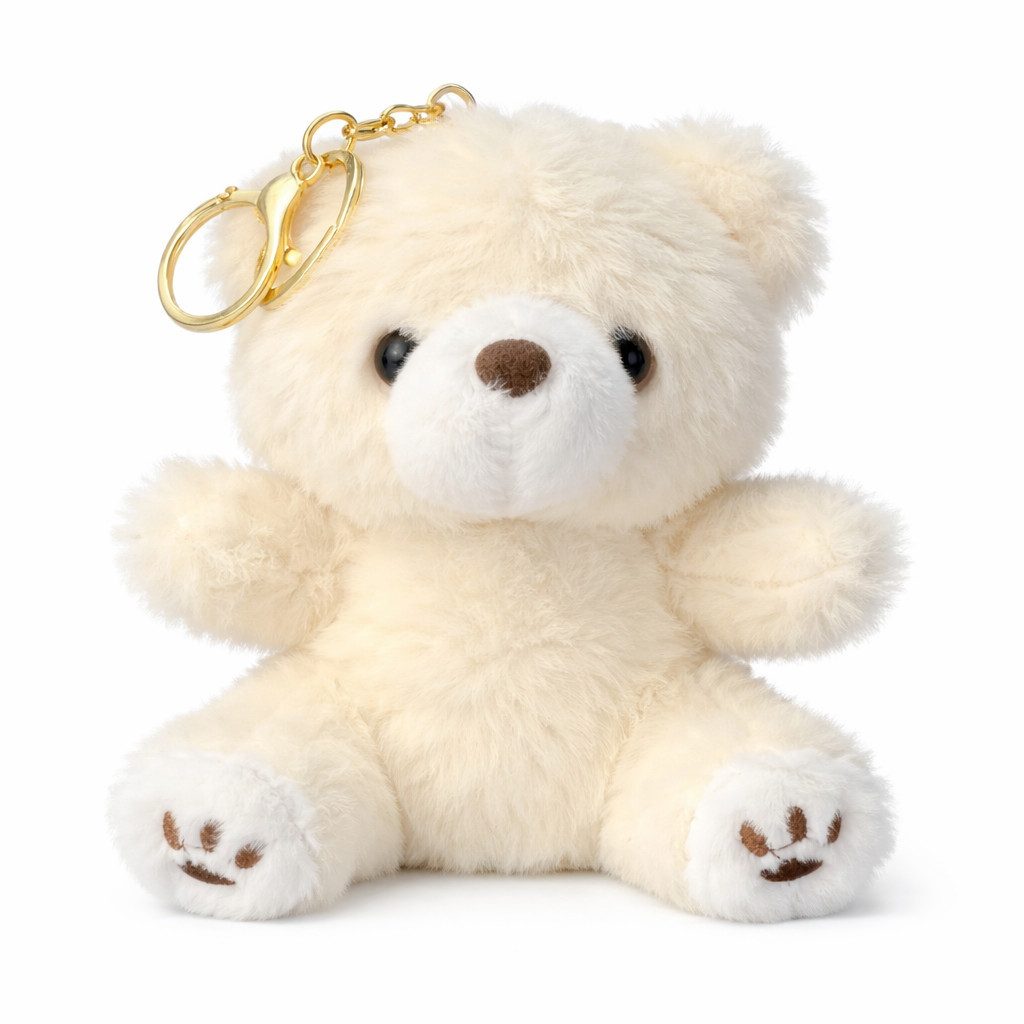 soma Schlüsselanhänger Plüsch Bär Schlüsselanhänger 13cm Weicher Kuschelhase mit Metallring (Set, 1-tlg., Geschenk-Set), Weicher Mini-Teddybär Anhänger für Schlüssel, Tasche oder Rucksack