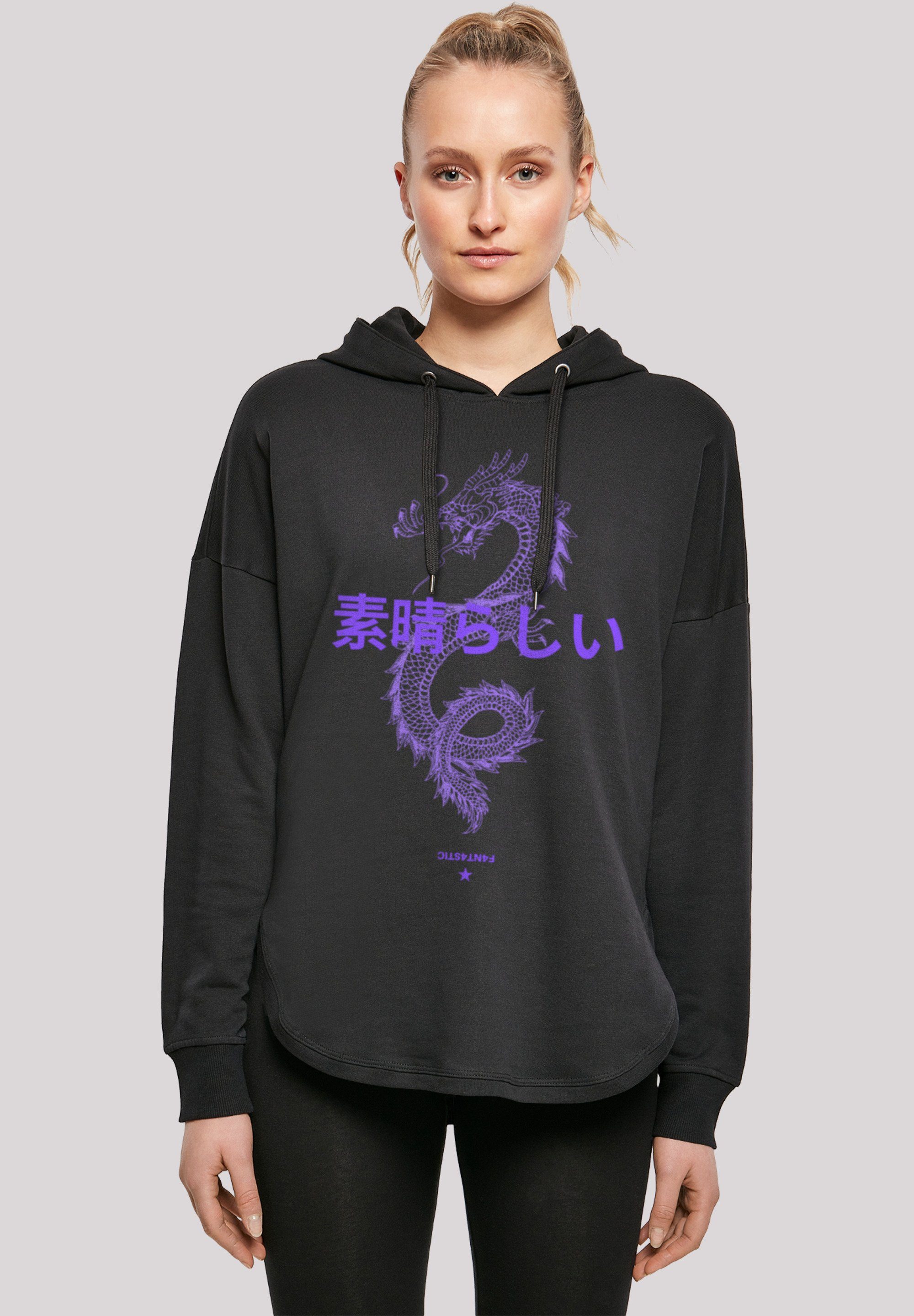 Kapuzenpullover bitte Größe aus, Japan F4NT4STIC bestellen Fällt Drache kleiner Print, eine weit