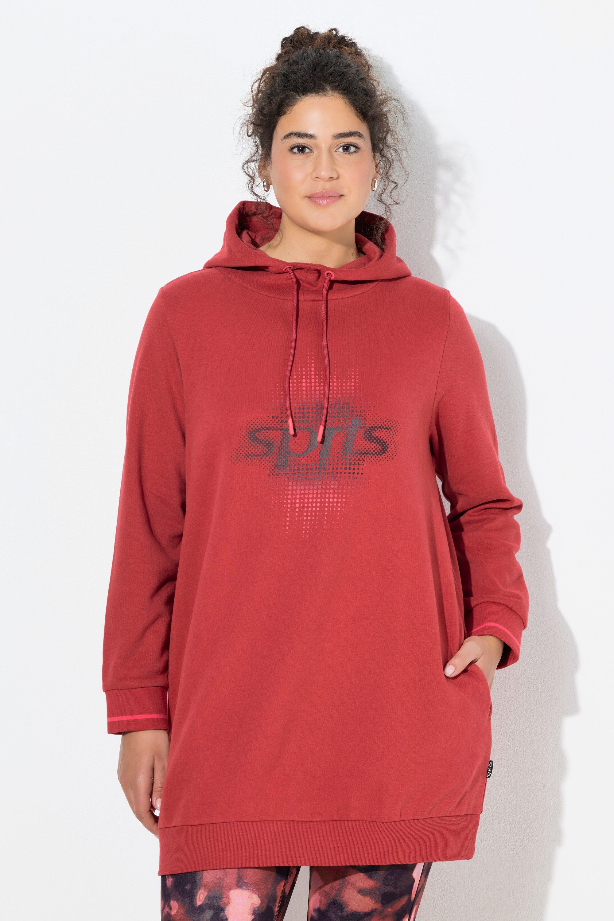 Ulla Popken Sweatshirt Long-Hoodie Oversized Kapuze Langarm