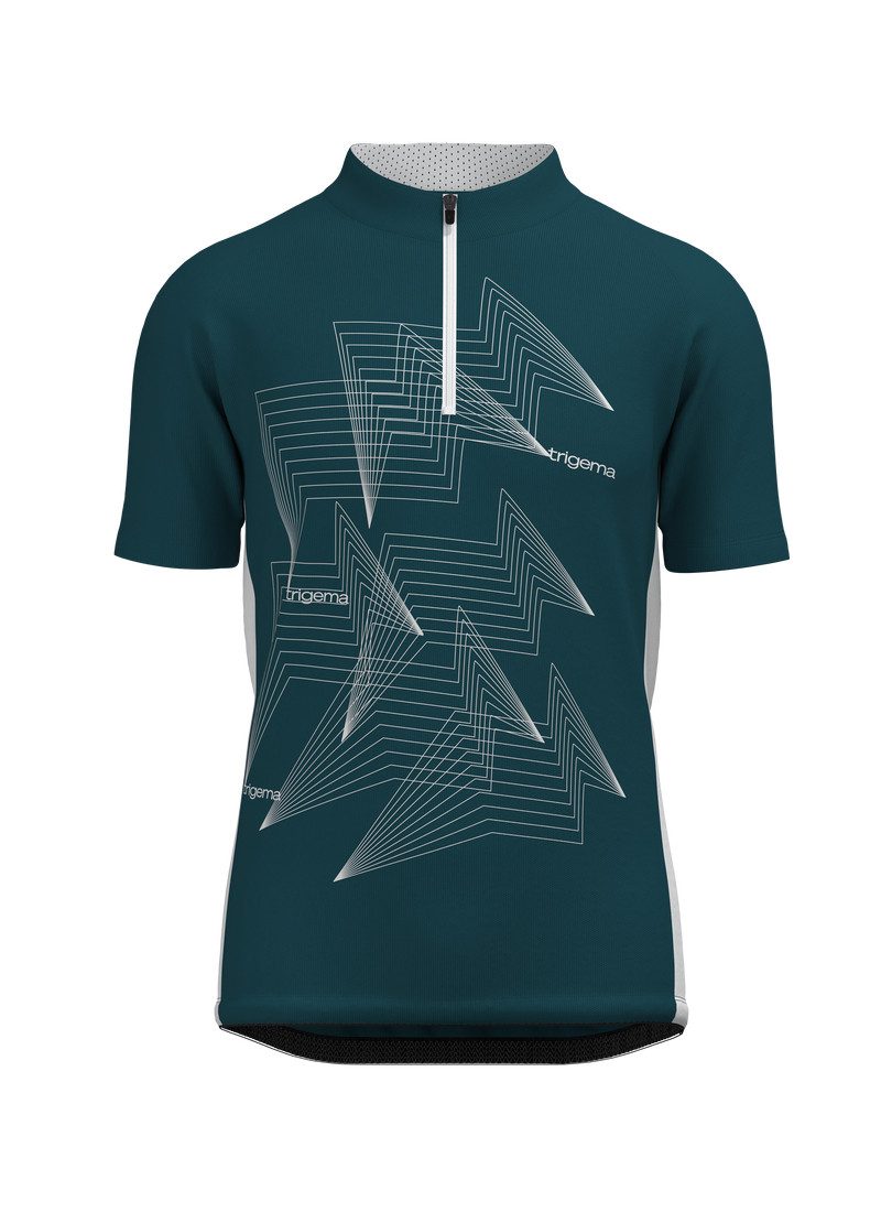 Trigema Poloshirt TRIGEMA Fahrradjacke mit Spiralförmigen Design (1-tlg)
