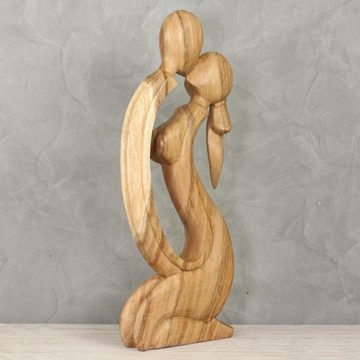 Oriental Galerie Dekofigur Figur Abstrakt Paar Couple Holz 50 cm (1 St), geschnitzt, Holzdeko, Kunstfigur, Skulptur, Kunstobjekt