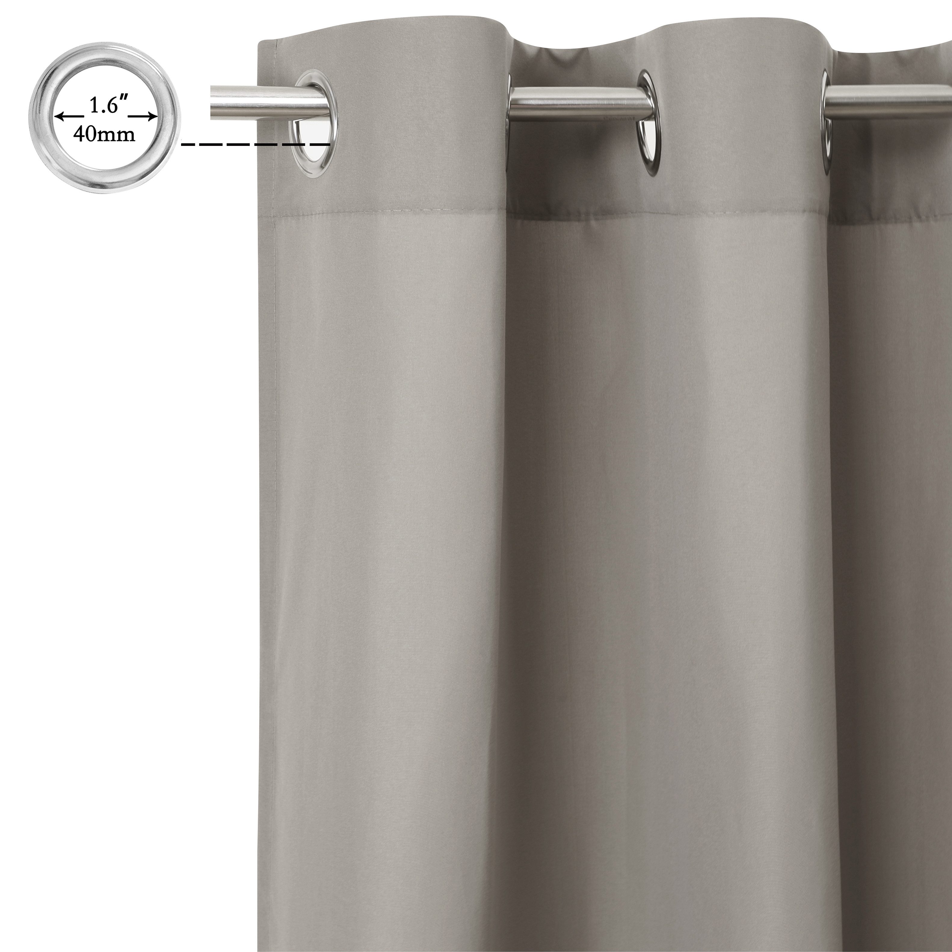 OTTO home Vorhang Raja (2 St), Ösen, blickdicht, Polyester, Blickdichtes Material, Einfache Montage, Pflegeleicht, Ösen, 2 er Pack