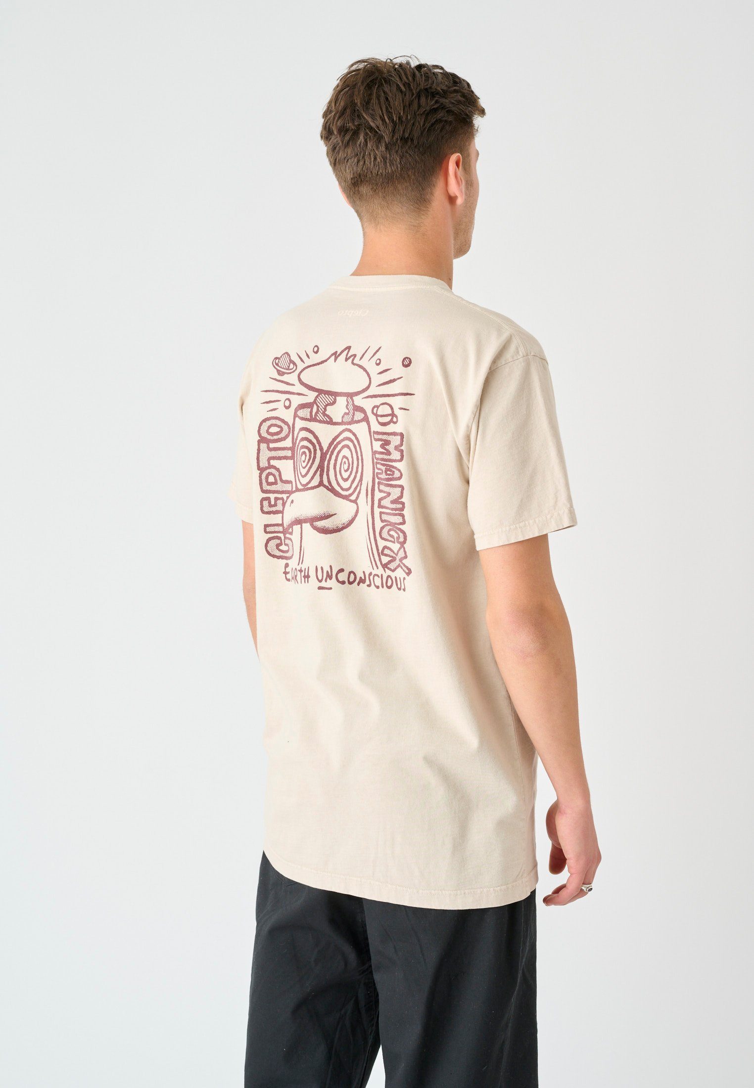 Unconscious coolem T-Shirt Print mit braun Cleptomanicx