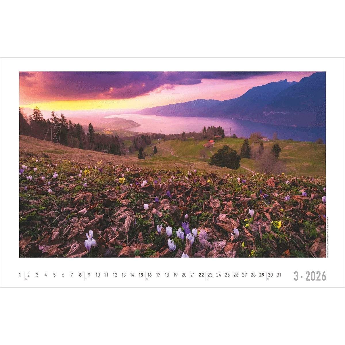 Alpha Edition Wandkalender Faszinierende Alpen 2026 - Bildkalender 49,5x33 cm