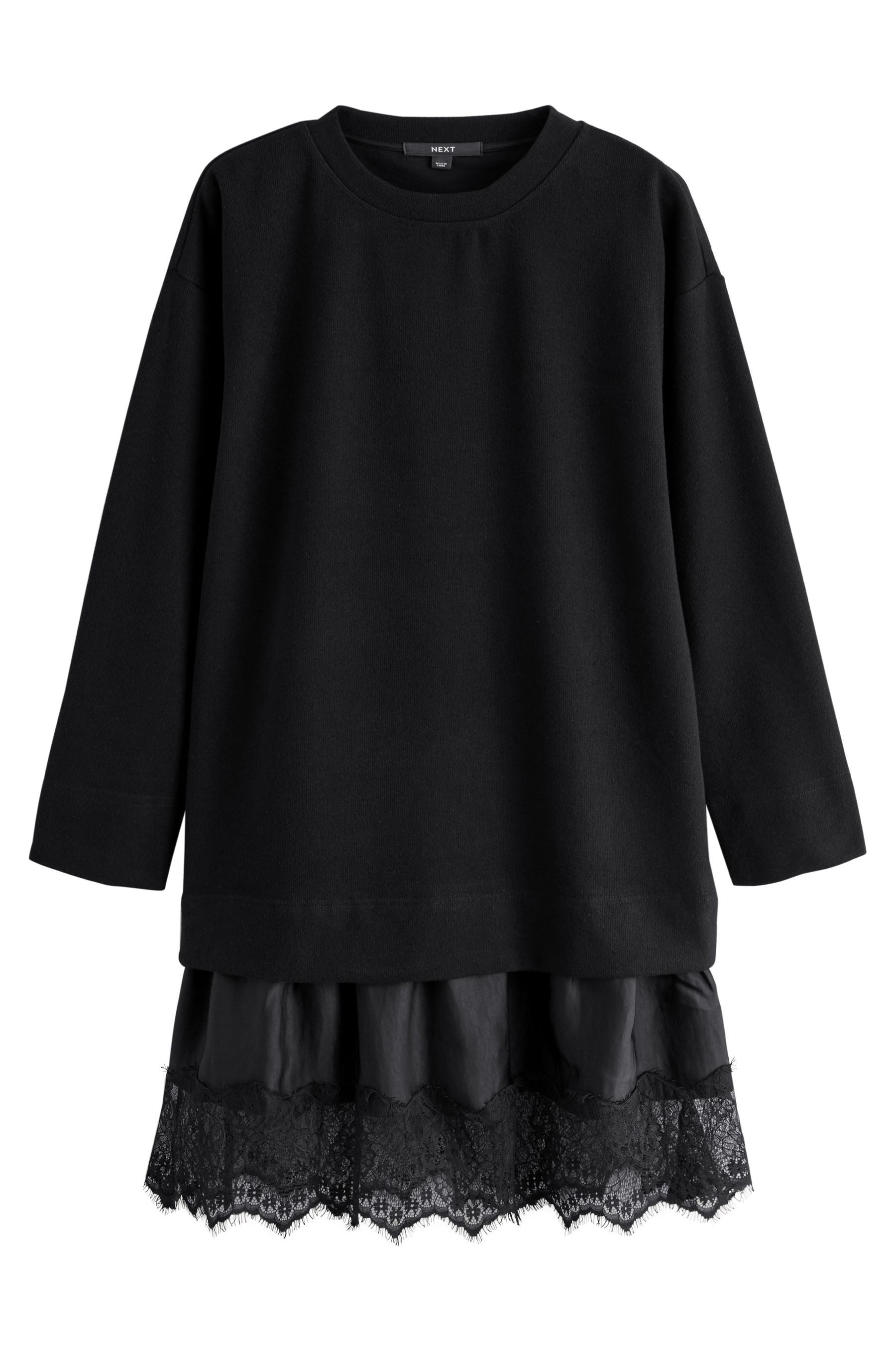 Next 2-in-1-Kleid 2-in-1 Pullover-Spitzerock mit weichem günstig online kaufen