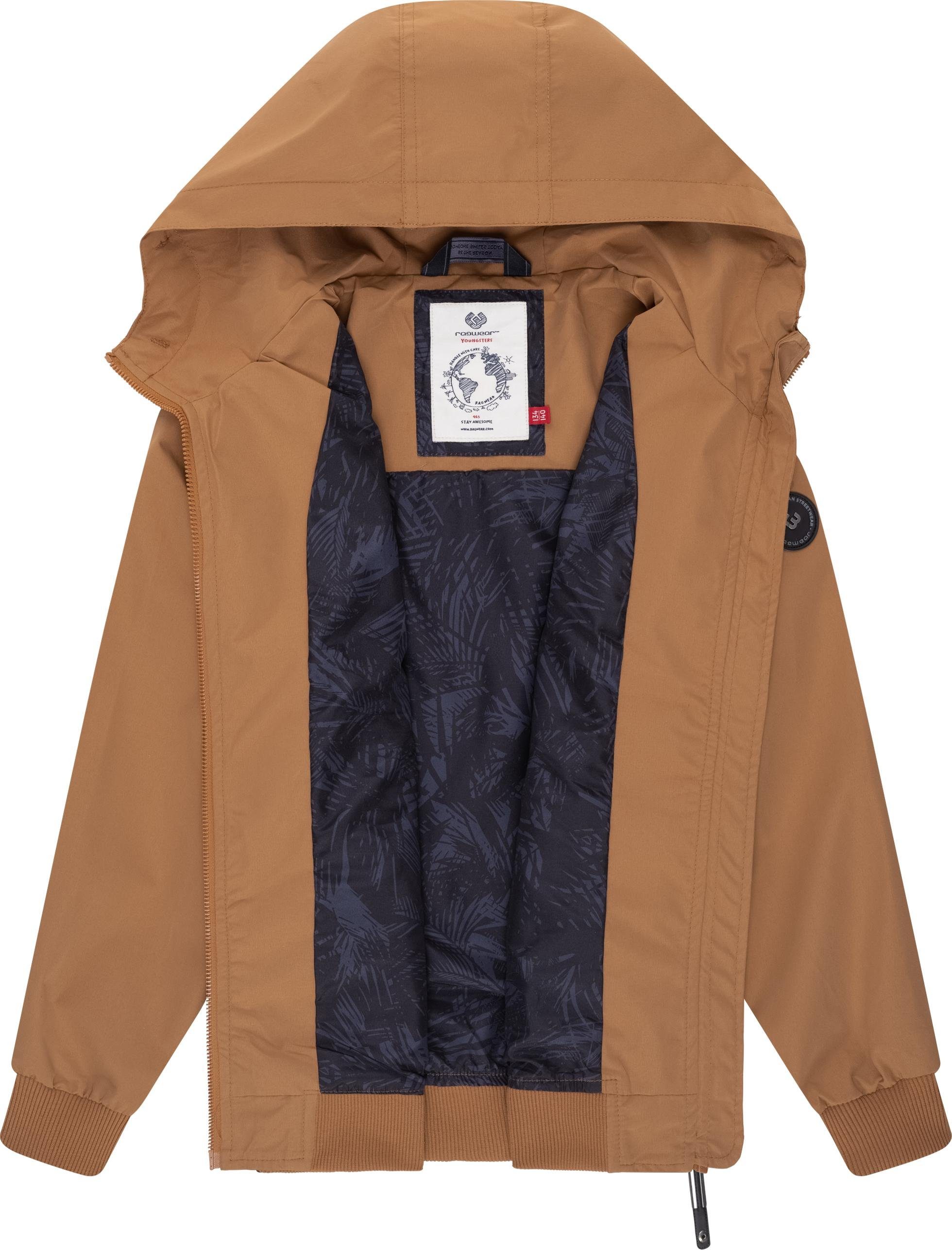 Matys Jungen für Kapuzenjacke Outdoorjacke wasserdichte Ragwear atmungsaktive und zimt