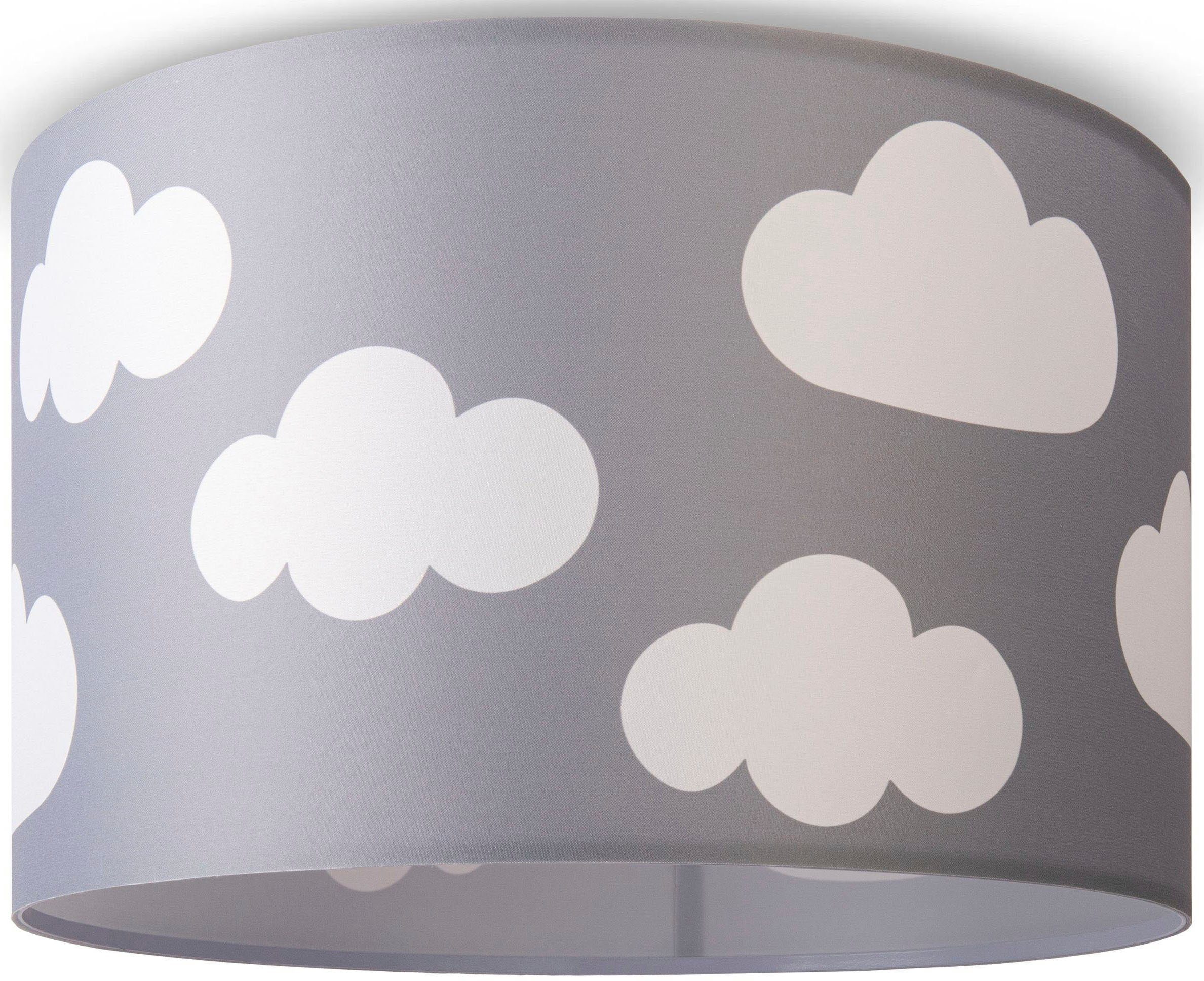 Deckenleuchte Deckenleuchte Kinder Rund E27 Wolke Lampe Home Stoffschirm Kinderzimmer ohne Cosmo, Hugo Leuchtmittel, Paco