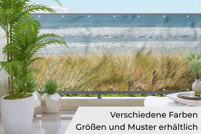 MuchoWow Balkonsichtschutz Strand - Meer - Düne - Sand - Sommer (1-St) Balkonverkleidung wetterfest, Blickdicht, Sonnenschutz, Windschutz