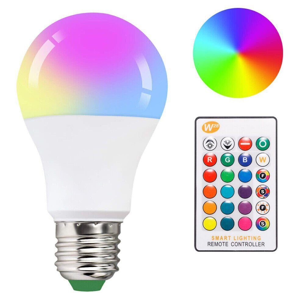 BlingBin LED-Leuchte »10W E27 RGBW LED-Leuchtmittel Birne Glühbirne  Fernbedienung Bulb«