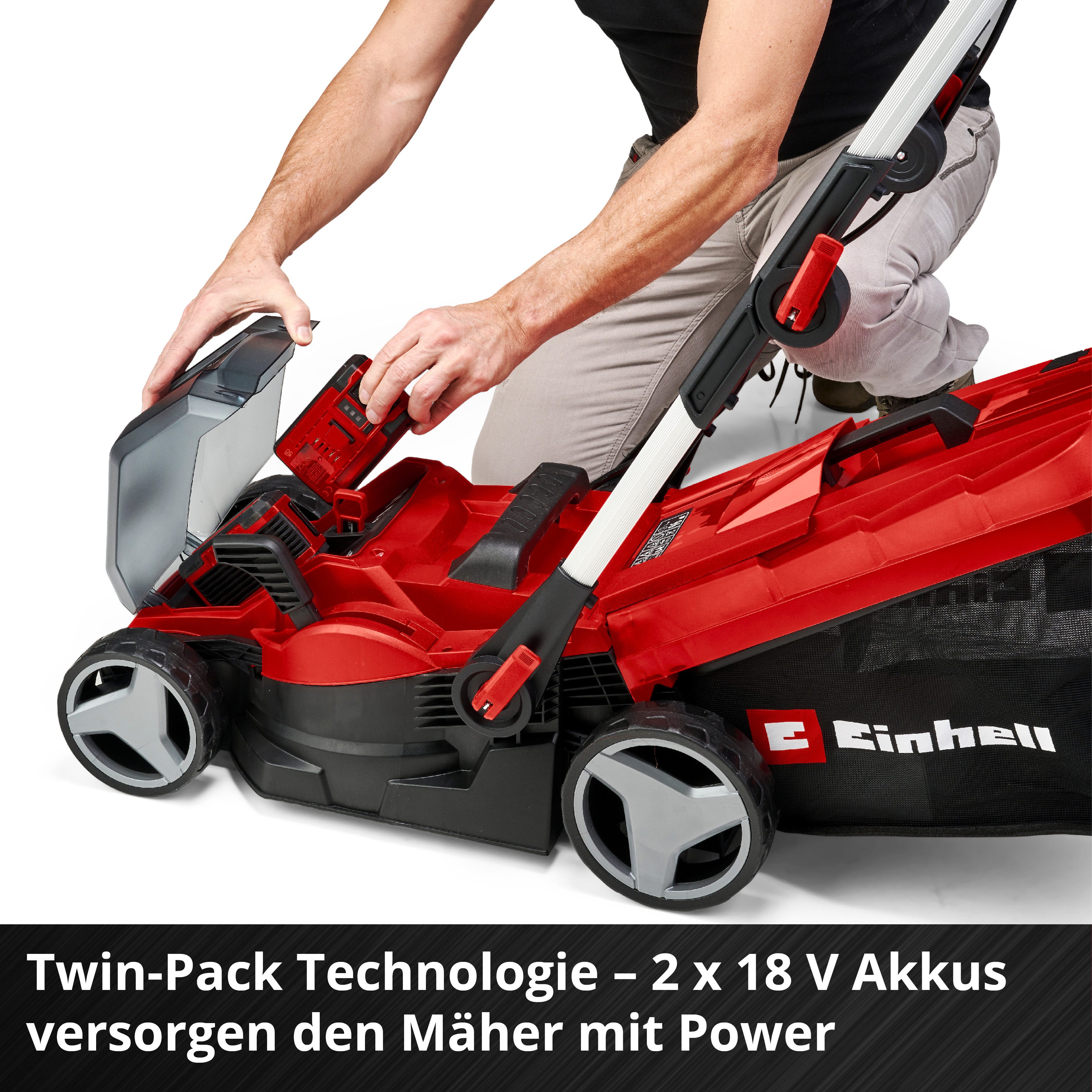 Einhell Akkurasenmäher Einhell Power X-Change RASARRO 36/34, 34 cm Schnittbreite, mit 2x Akku 18V/3,0Ah und 2x Ladegerät – Bild 4 von 5