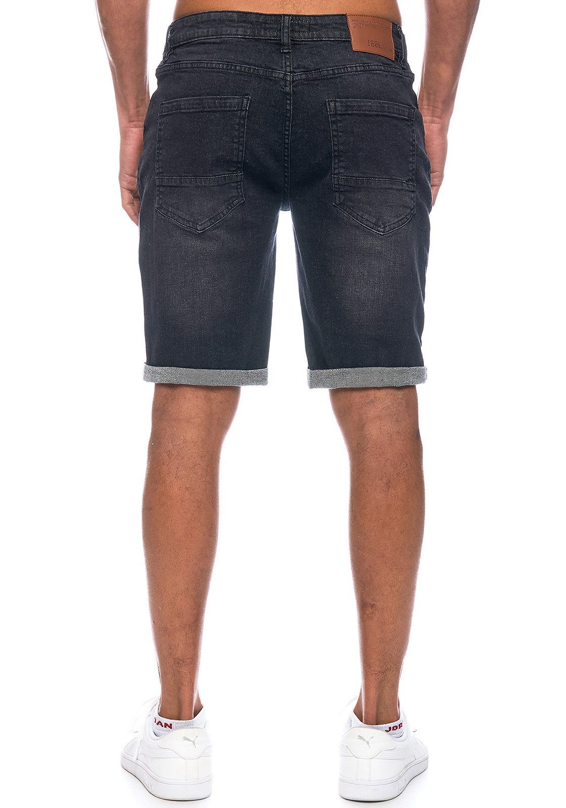 S&S Jeansshorts Herren Bermuda Shorts kurze Jeans für Männer Hosen Bermuda Jeans Short, gerade geschnittene kurze Beine