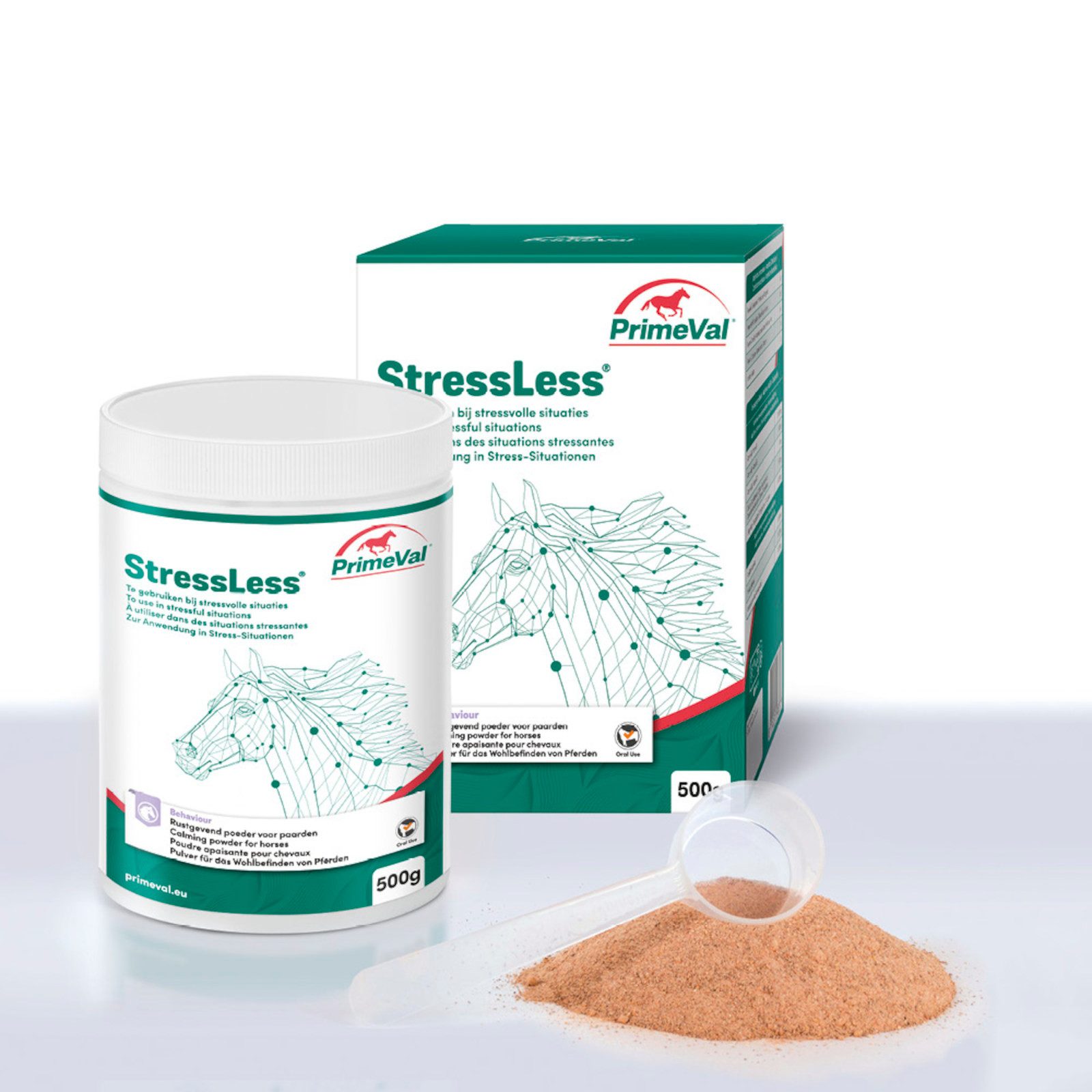 PrimeVal Stressless Pulver für Pferde, beruhigendes Ergänzungsfuttermittel f..., Ergänzungsfutter für: Pferde