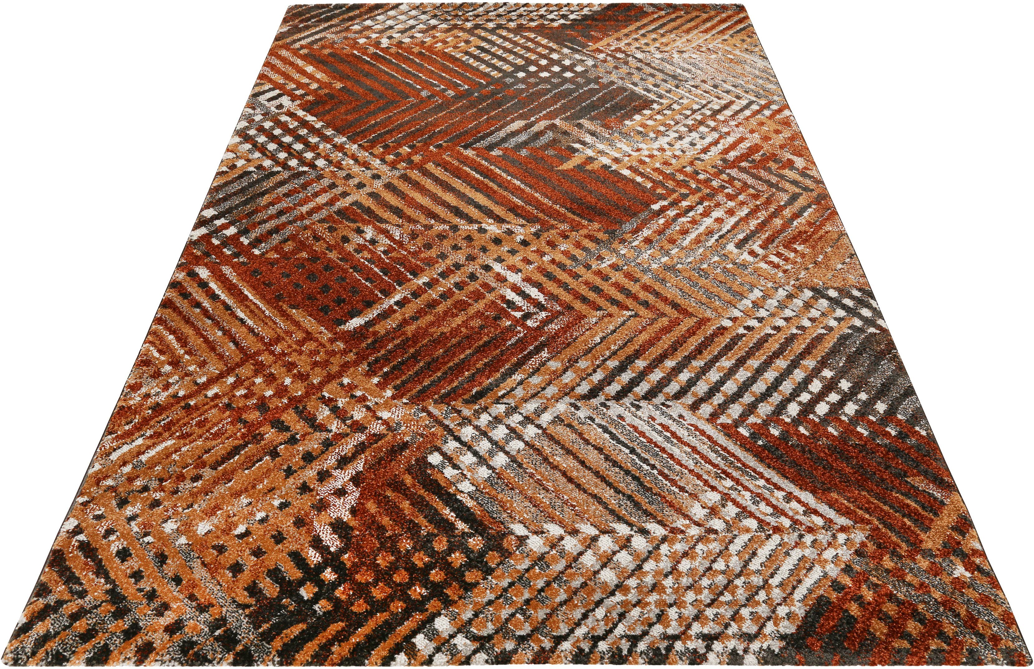 Esprit Teppich Vario, ESP-40121, rechteckig, Höhe: 13 mm, Kurzflor, Geometrisches Design, Wohnzimmer, Schlafzimmer