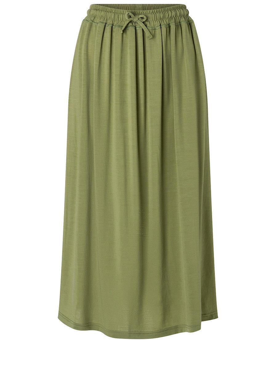 SUPER.NATURAL Maxirock Merino Rock W LONG SKIRT bequemer Merino-Materialmix günstig online kaufen