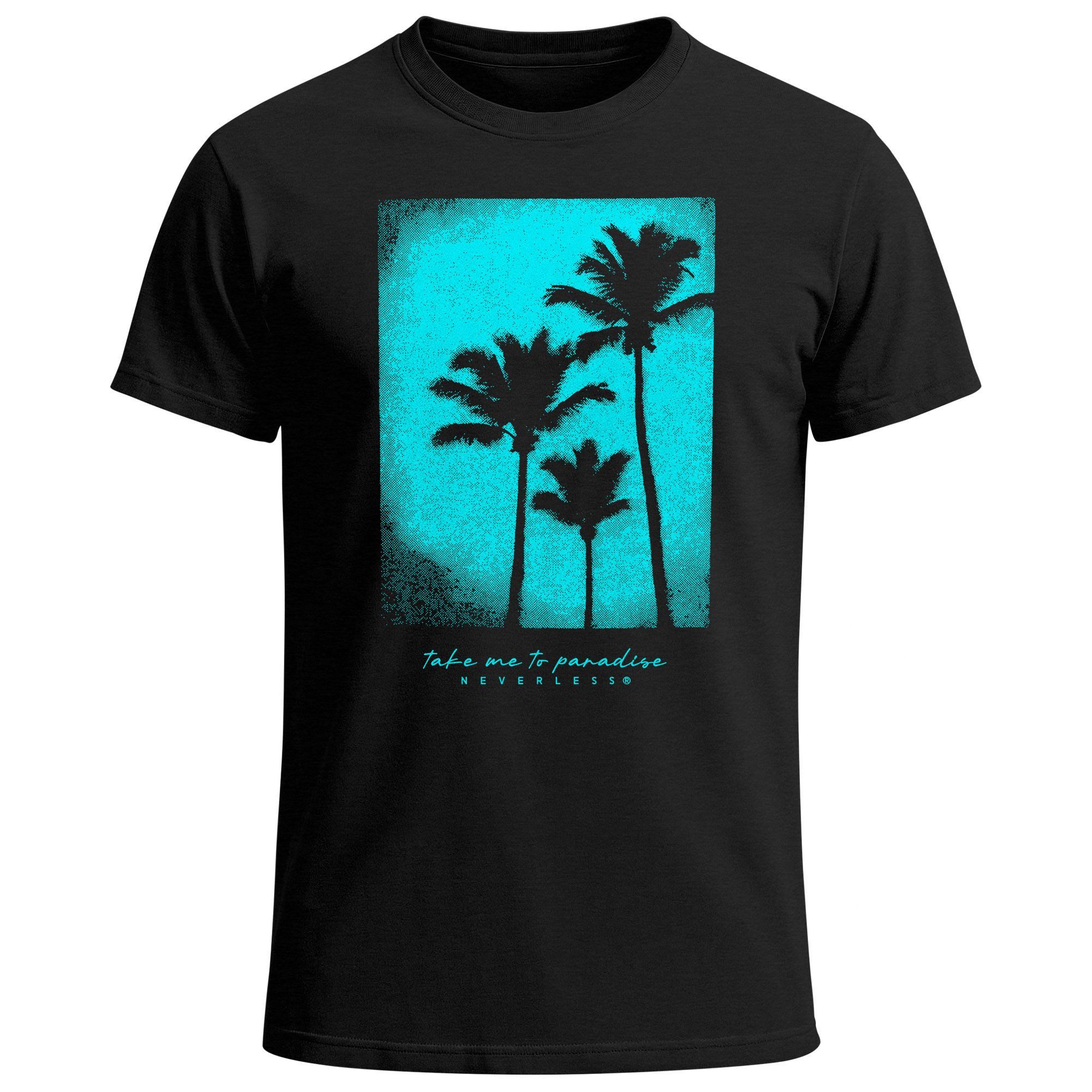 Neverless Print-Shirt Herren T-Shirt Palmen Fotoprint günstig online kaufen