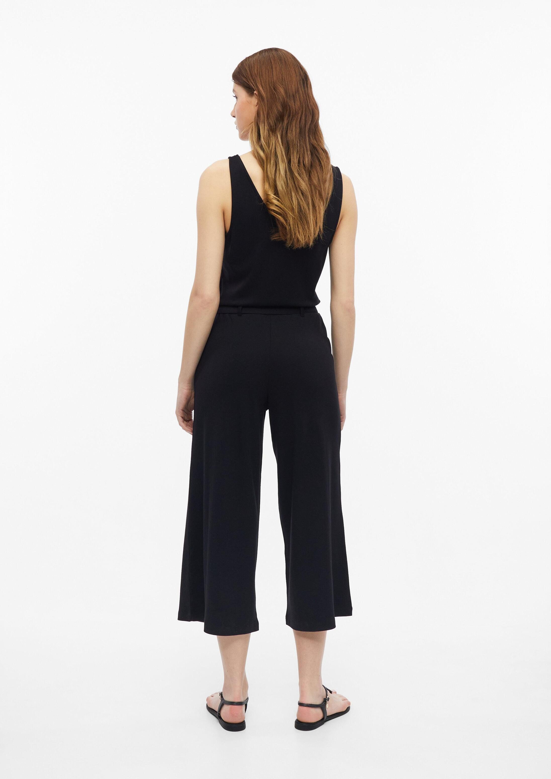 s.Oliver Jumpsuit Overall Ärmelloser Overall aus Interlockjersey mit Gürtel