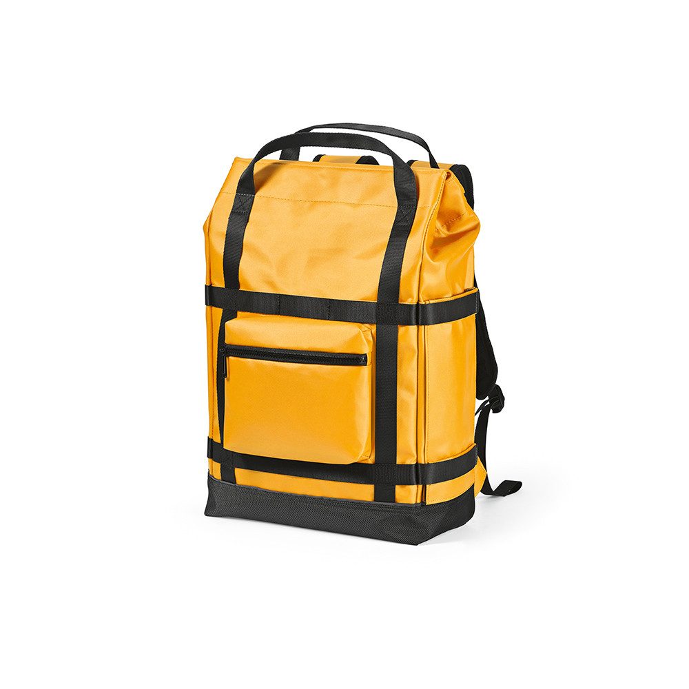 CABBEL Rucksack Rucksack 21L Laptop 17 Zoll rPET nachhaltig 47% robust leicht 30x47 (Rucksack, 1-tlg., Einzelartikel), Dunkelgelb, 21 Liter Volumen, 0,926 kg, 30x47x15 cm, recyceltes