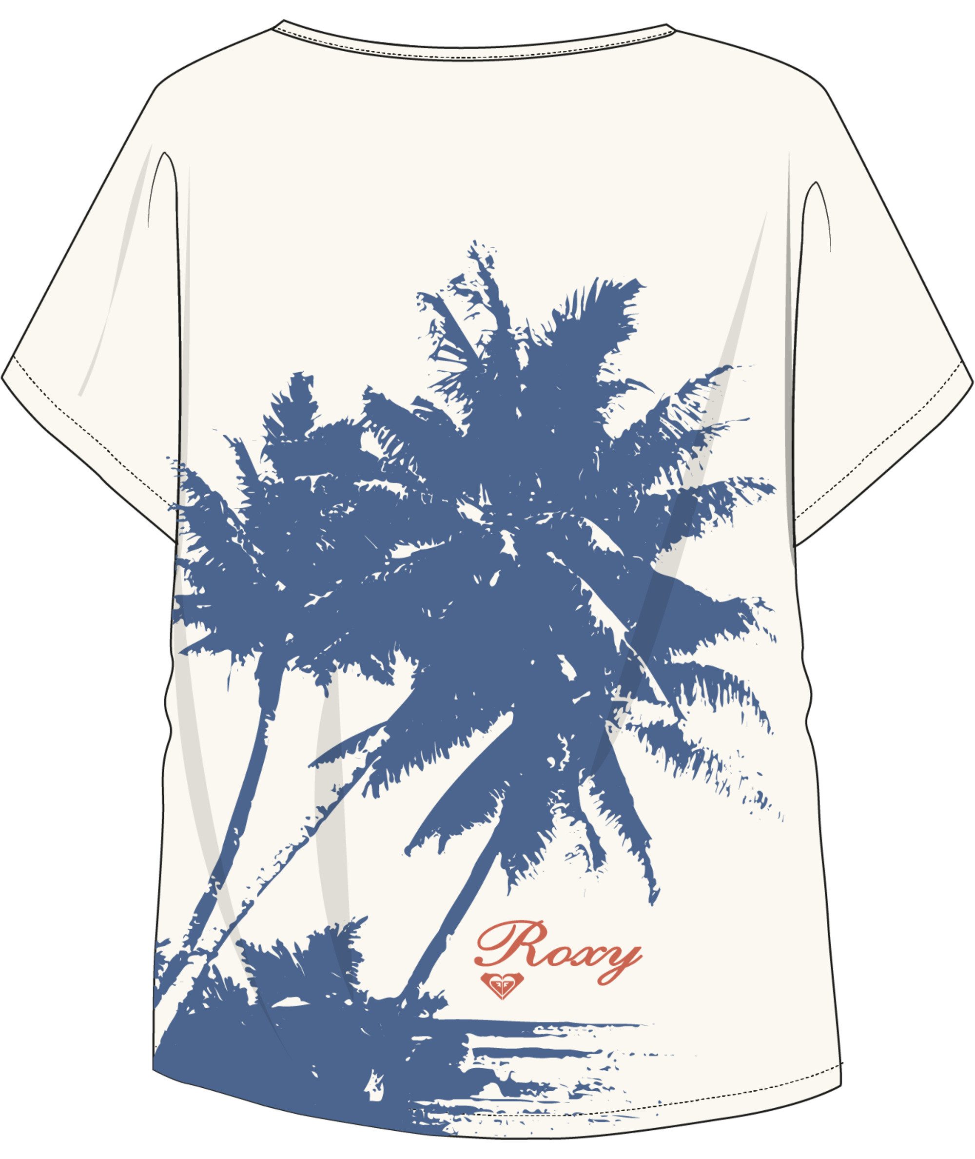 Roxy T-Shirt NIGHTFALL sportlicher Stil, für vielseitige Aktivitäten, Rundhalsausschnitt