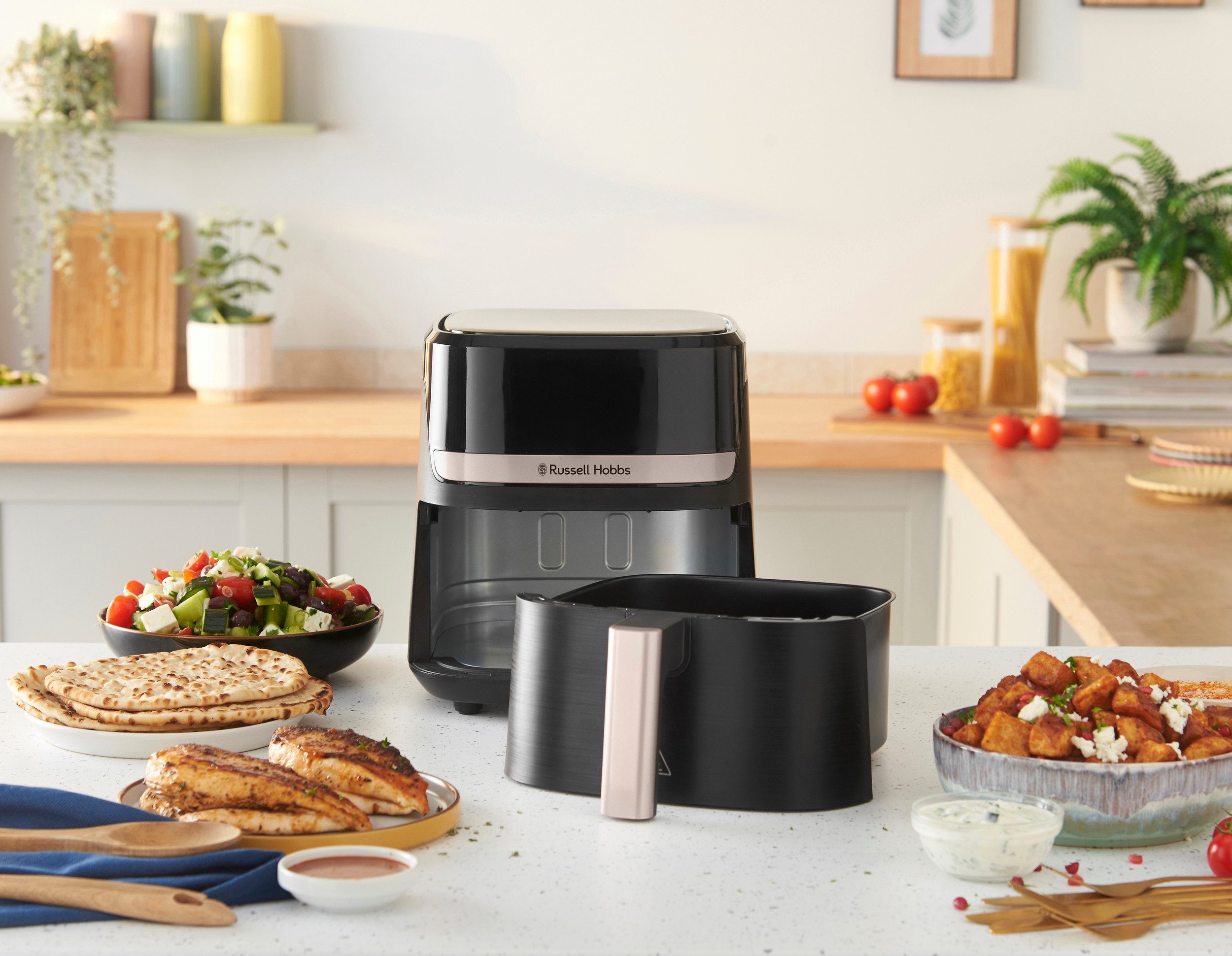 RUSSELL HOBBS Heißluftfritteuse 27610-56 SatisFry, 1300 W, Airfryer–wenig oder kein Öl erforderlich, 9 Programme, 4,3 L – Bild 4 von 5