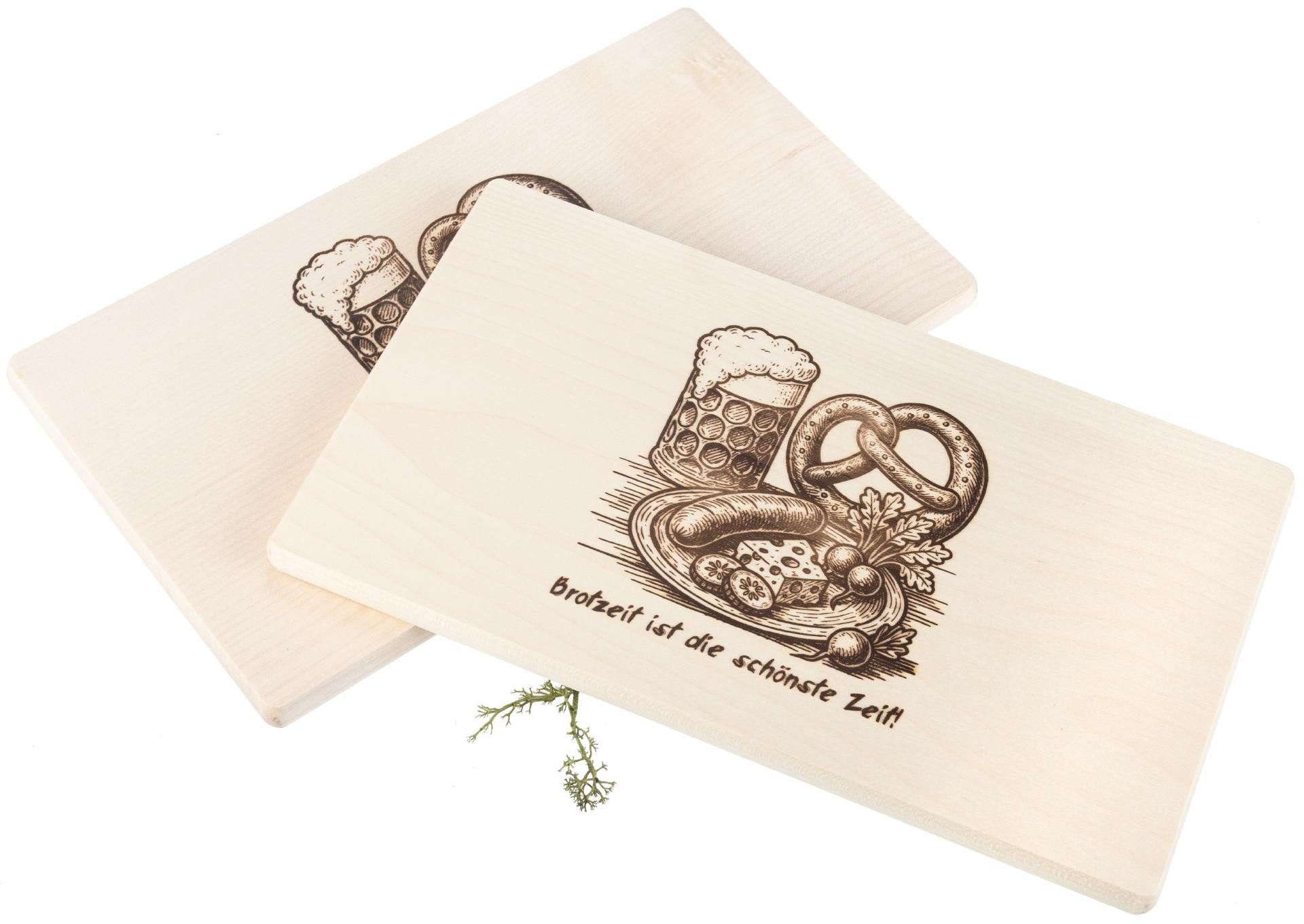 Holz Frank Frühstücksbrett Frühstücksbrett FSC® Ahorn 26 x 15 x 1,2 cm - Brotzeit schönste Zeit!, Holz