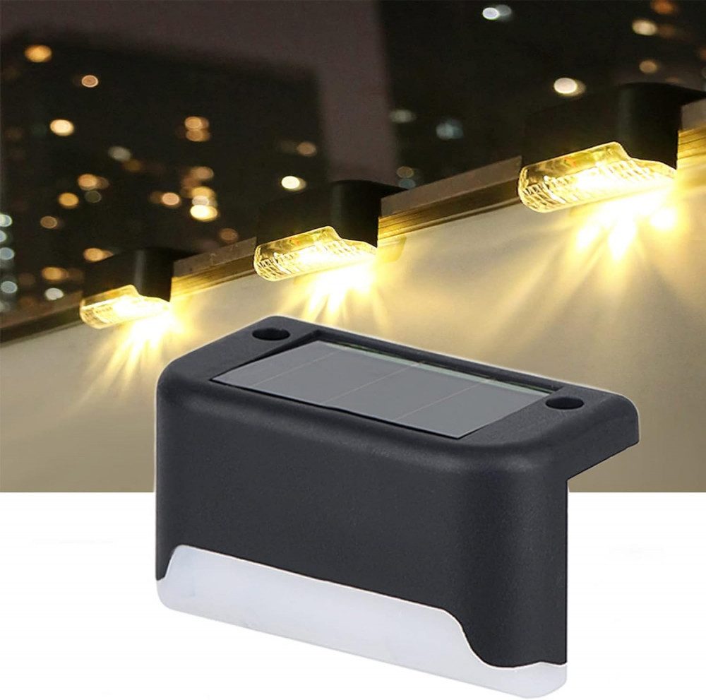 FELIXLEO LED Solarleuchte 12 PCS Solarlampen für Außen Garten,Deckleuchten Warmes Licht, Schwarz