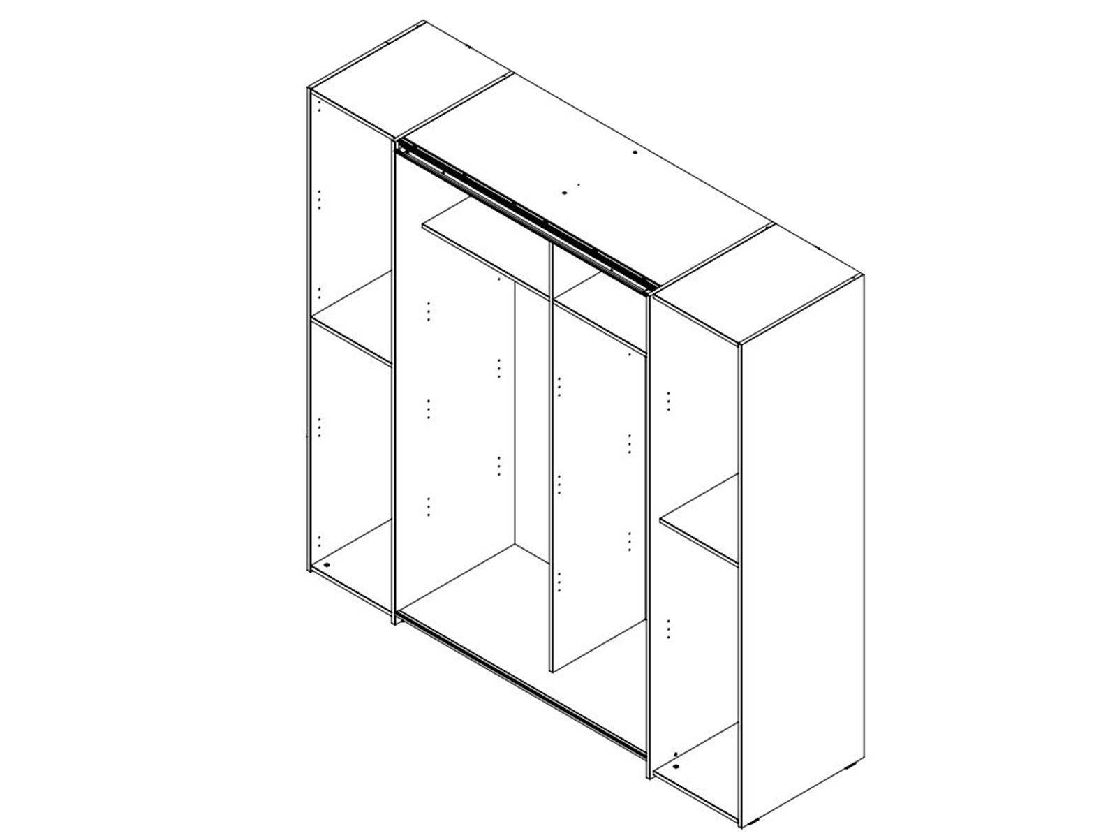 freiraum Kleiderschrank Kaleb 200,1 x 190,5 günstig online kaufen