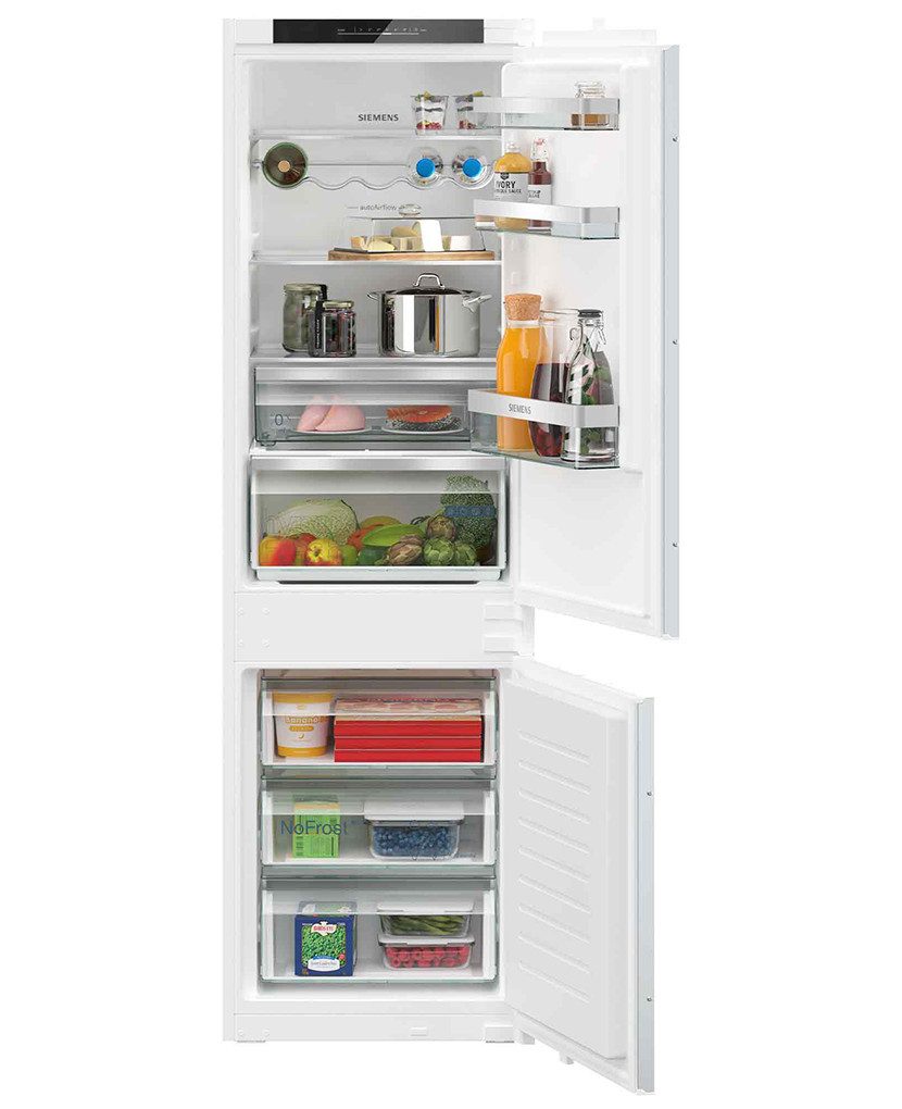 SIEMENS Einbaukühlgefrierkombination iQ300 KI86NVSE0, 177,20 cm hoch, 54,10 cm breit, hyperFresh Box: 1x hält Obst und Gemüse länger frisch