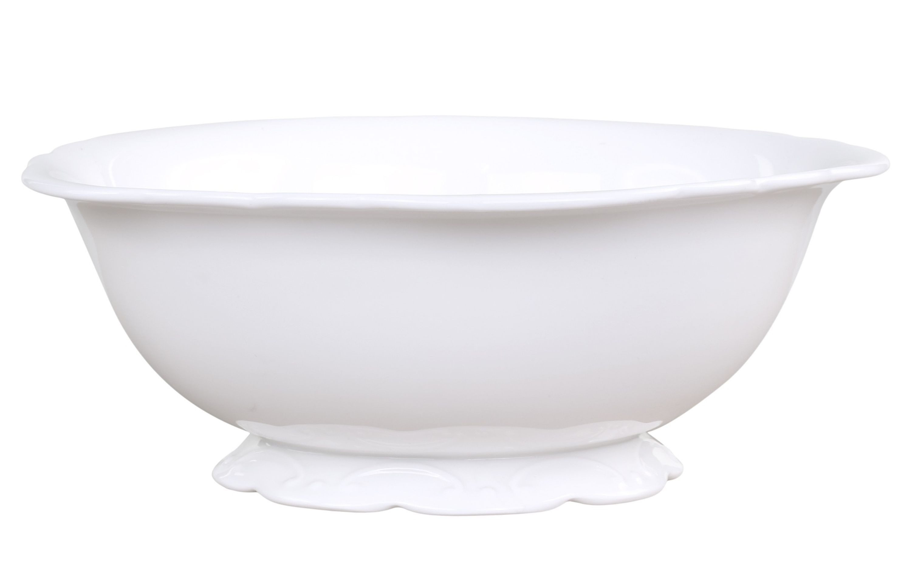 Chic Antique Schüssel Chic Antique - Schüssel Schale "Provence" Porzellan D 25cm Weiß, Porzellan