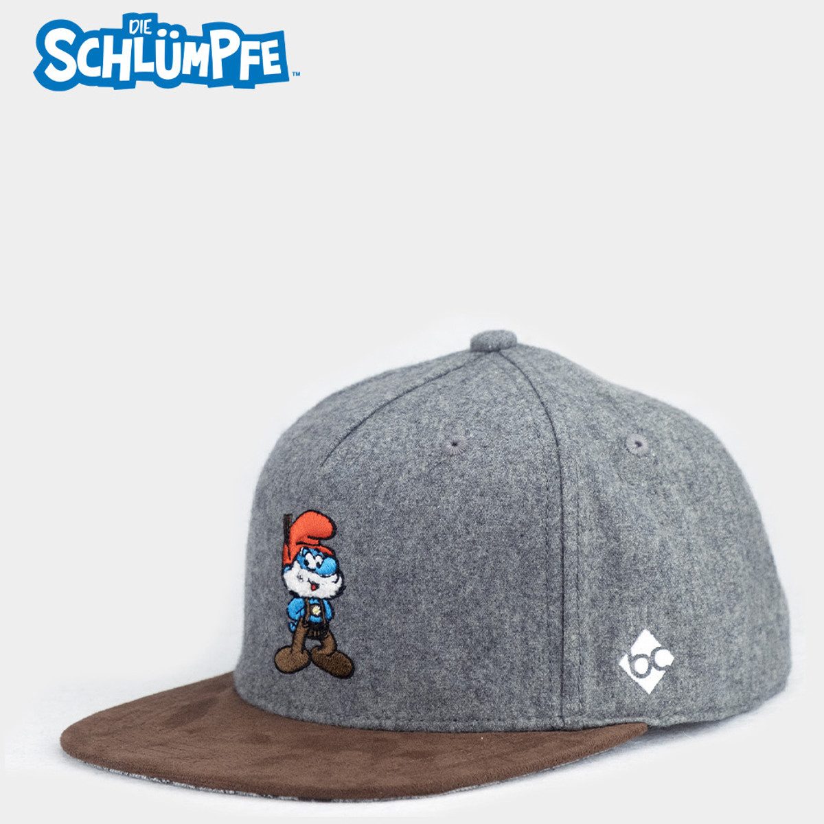 Snapback Cap Bavarian Caps Papa Schlumpf Snapback One Size dunkelgrau