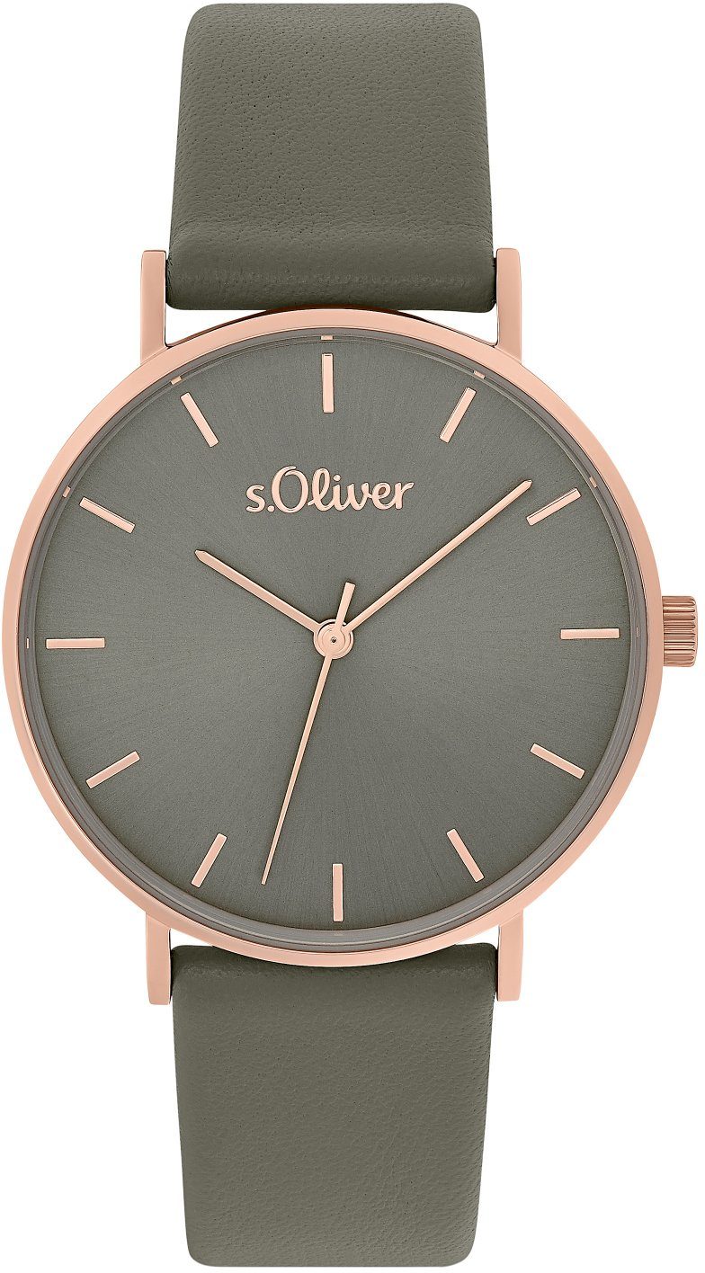 s.Oliver Quarzuhr 2033488, Armbanduhr, Damenuhr, analog, günstig online kaufen