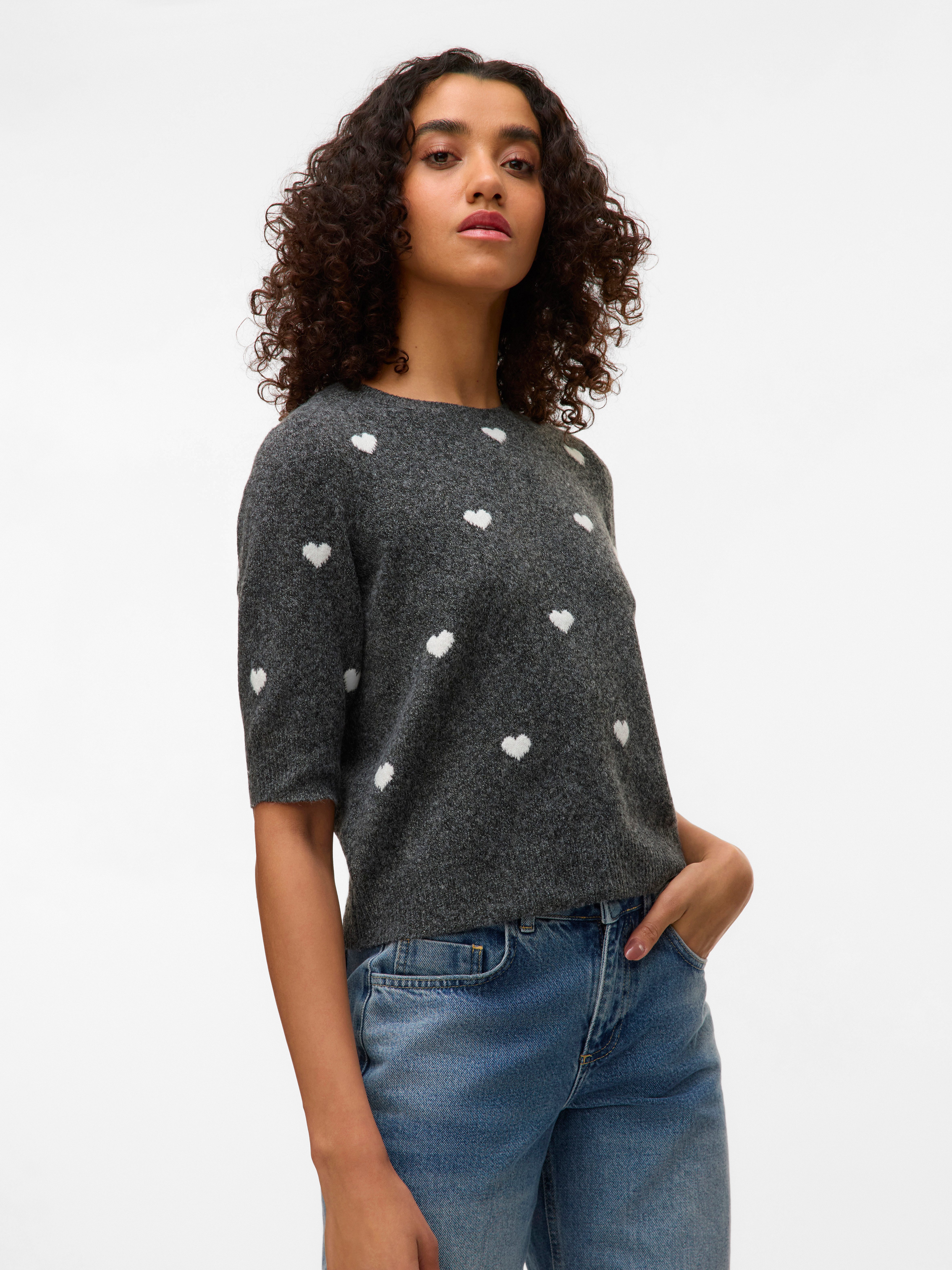 Vero Moda Kurzarmpullover VMDOFFY INTARSIA 2/4 günstig online kaufen