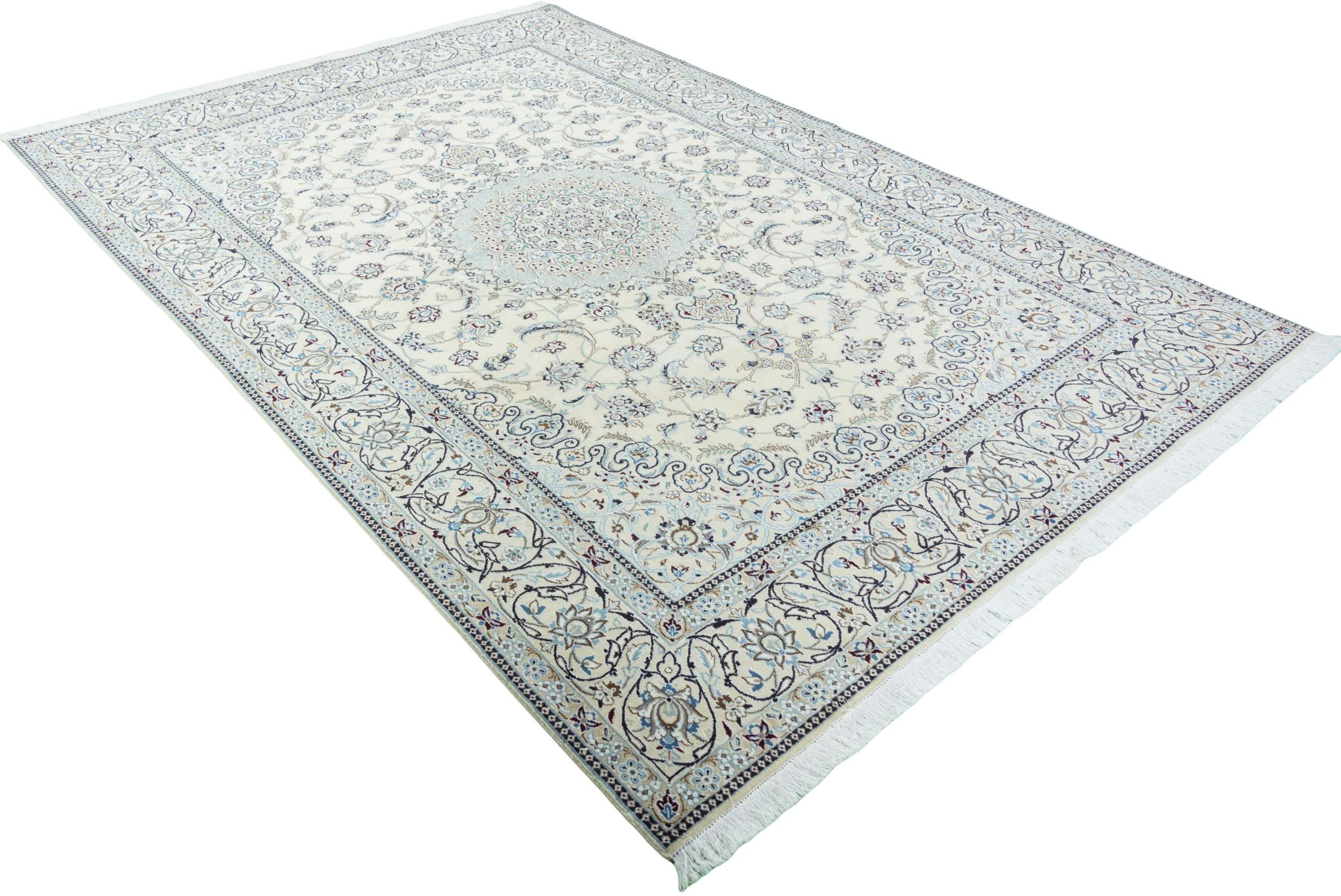 CABBEL Orientteppich 302x203 cm Perser Nain 9La Beige Schurwolle Handgeknüpft Klassisch, rechteckig, Höhe: 7 mm, 100% Schurwolle – weich, pflegeleicht, hohe Knüpfdichte