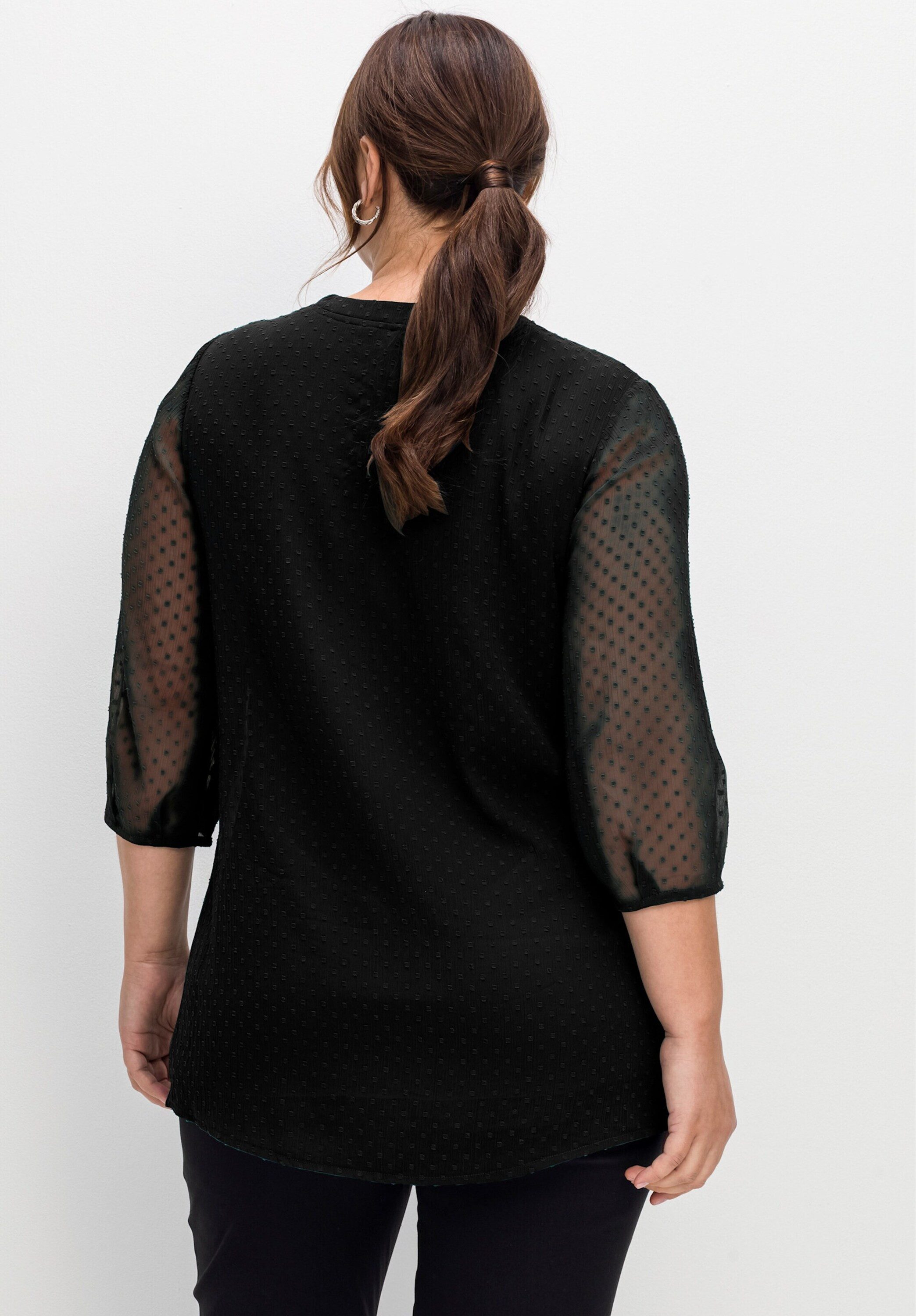 Sheego Klassische Bluse Tunika 3/4-Arm günstig online kaufen