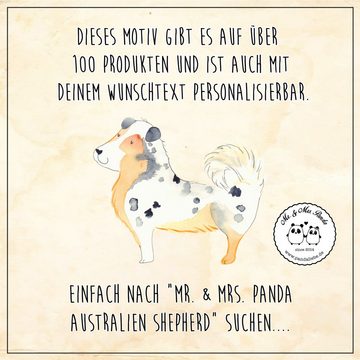 Mr. & Mrs. Panda Glas Hund Australien Shepherd - Transparent - Geschenk, Tierliebhaber, Tri, Premium Glas, Elegantes Design