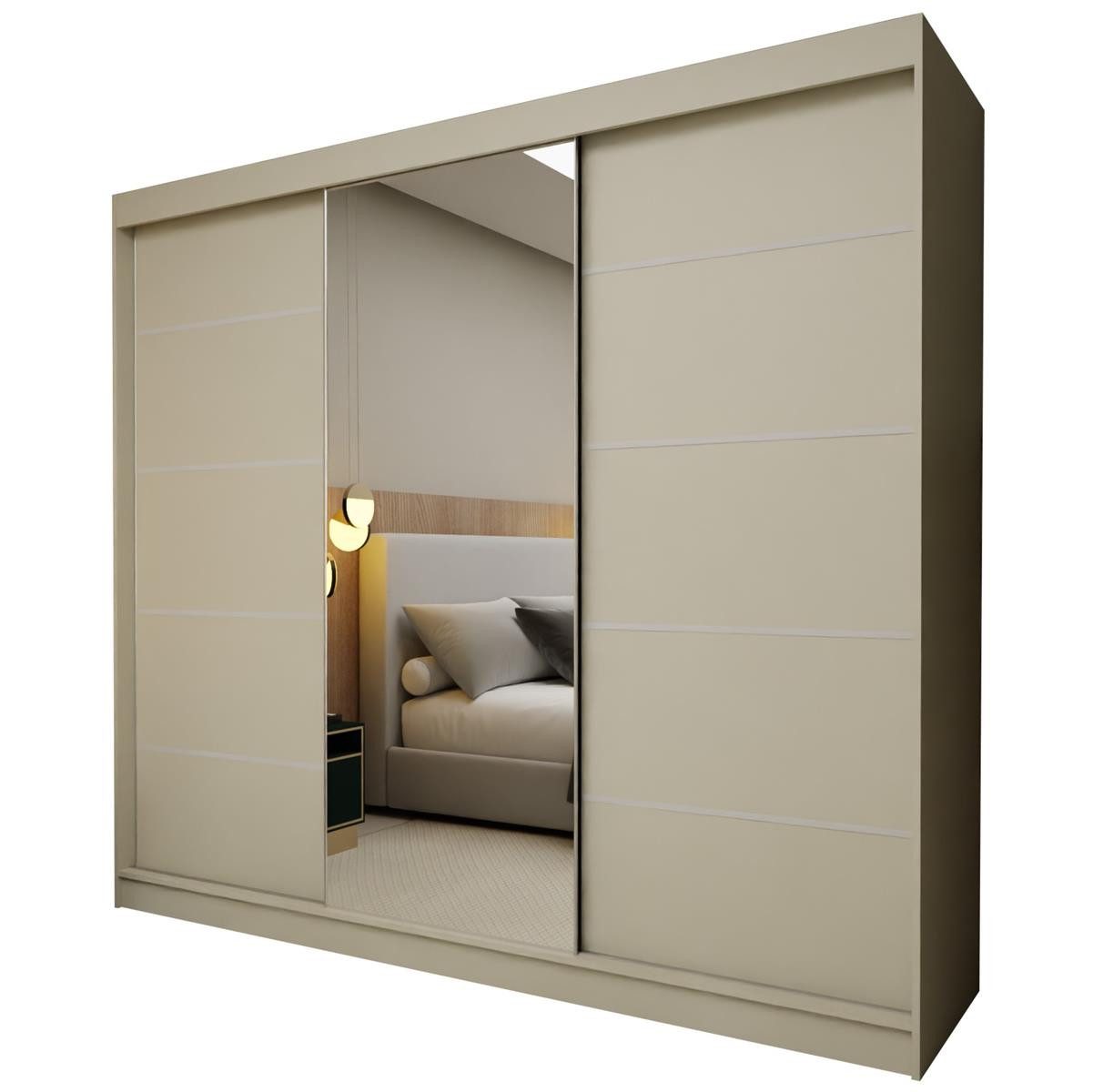 Compleo Schwebetürenschrank mit Spiegel 240 cm günstig online kaufen