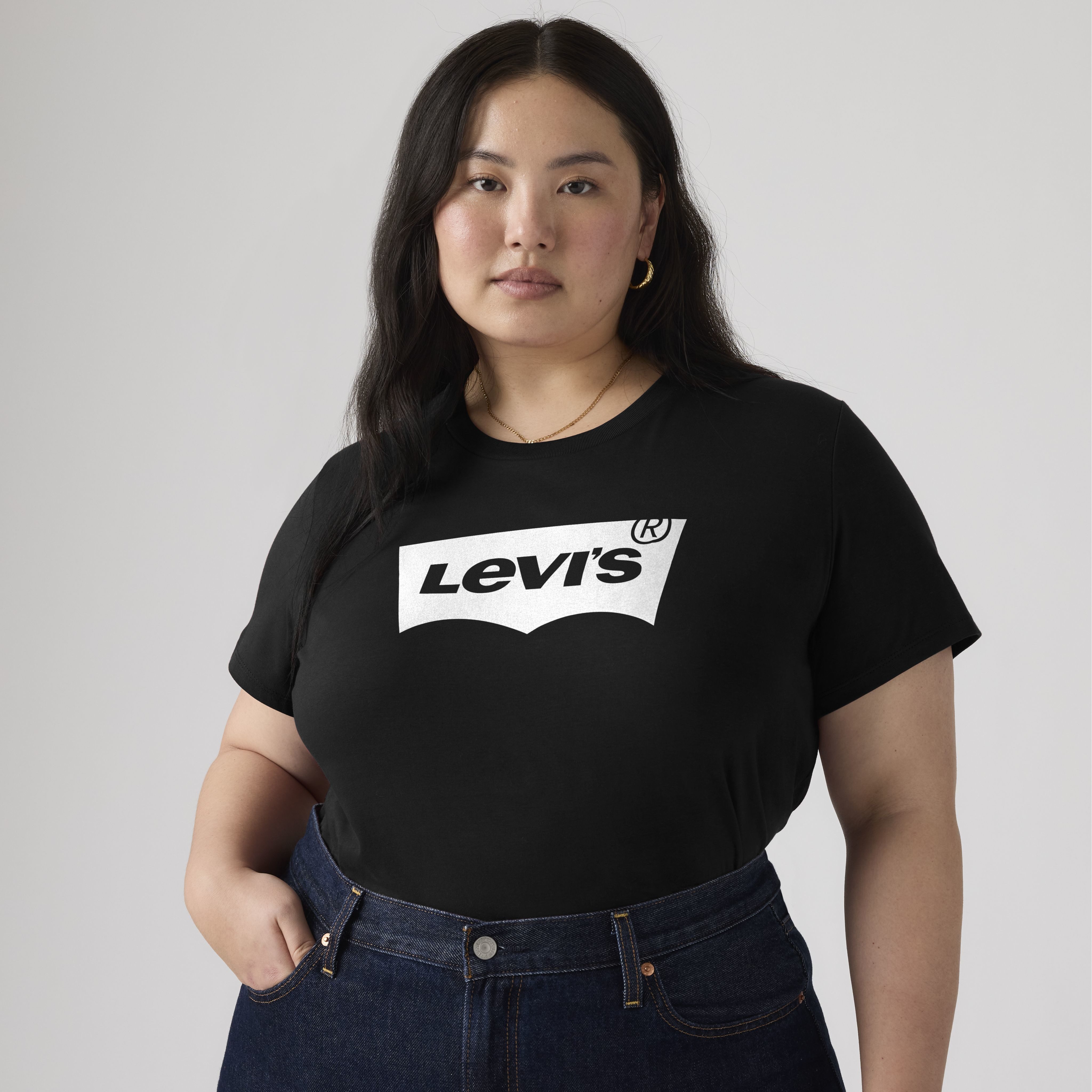 Levi's® Plus T-Shirt PERFECT TEE Figurumspielende Passform