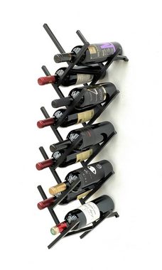 DanDiBo Weinregal Metall Schwarz Wand erweiterbar Acord Flaschenregal Flaschenständer Weinflaschenhalter Flaschenhalter, 1-tlg., auch als Handtuchhalter geeignet