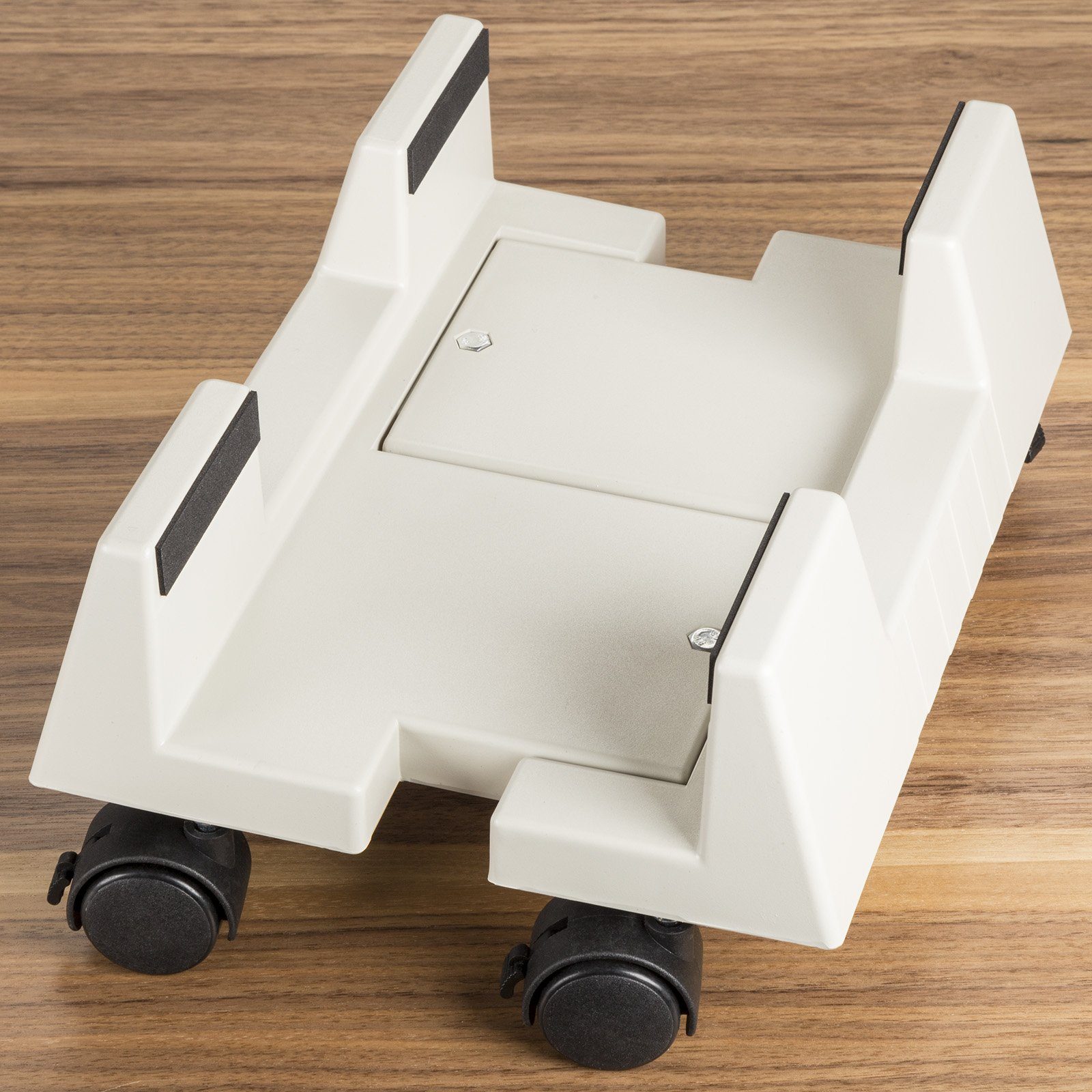 SO-TECH® Halterung Computerständer PC Ständer rollbar, (rollbar verstellbar feststellbar, hellgrau)