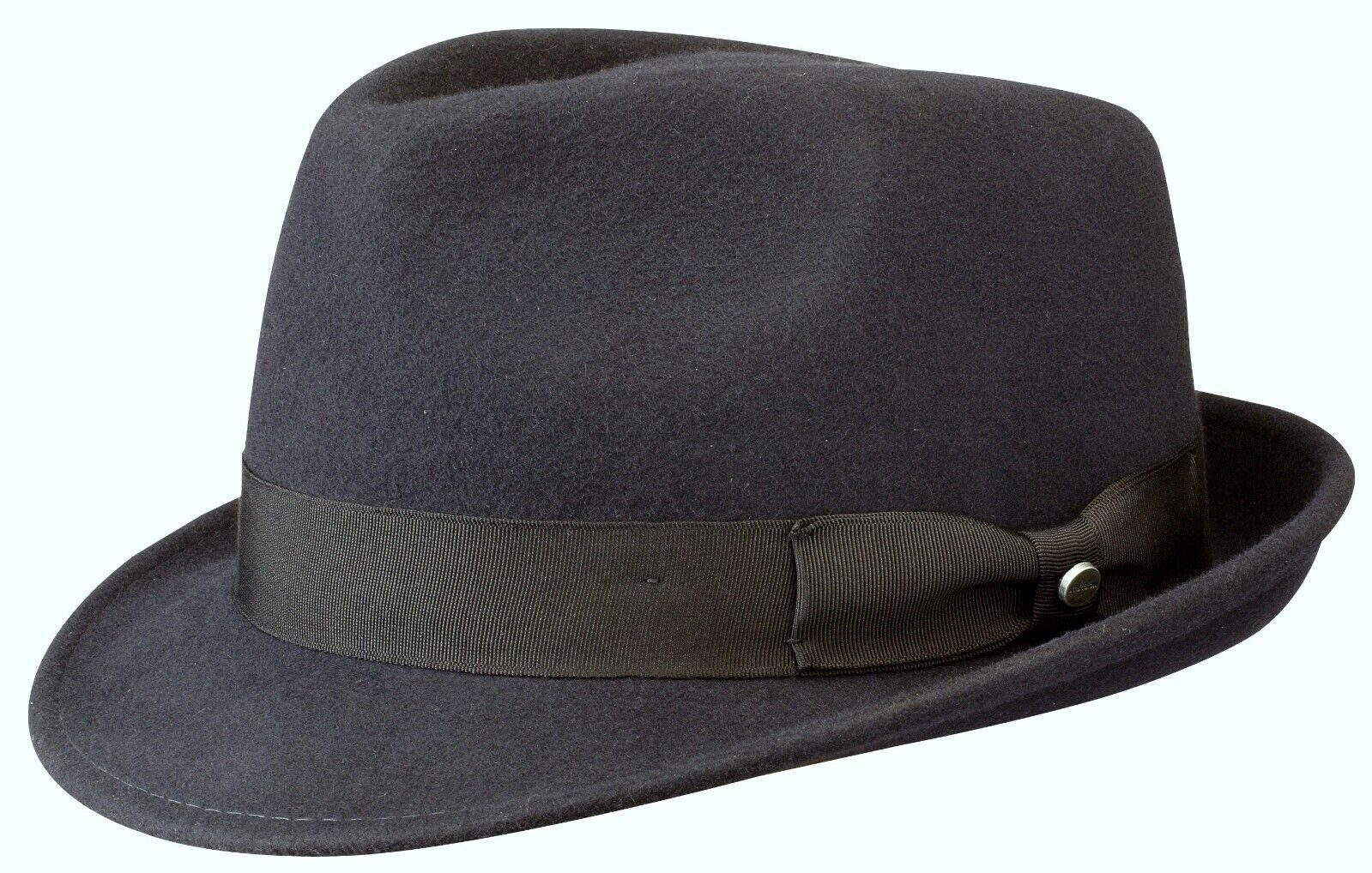 Stetson Trilby Elkader Woolfelt mit Hutband und Feder