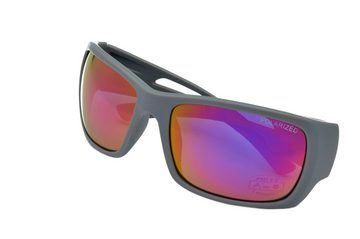 Gamswild Skibrille UV400 Sonnenbrille Fahrradbrille verbreiterter Bügel Damen, Herren Unisex Modell WS8132 in blau-orange