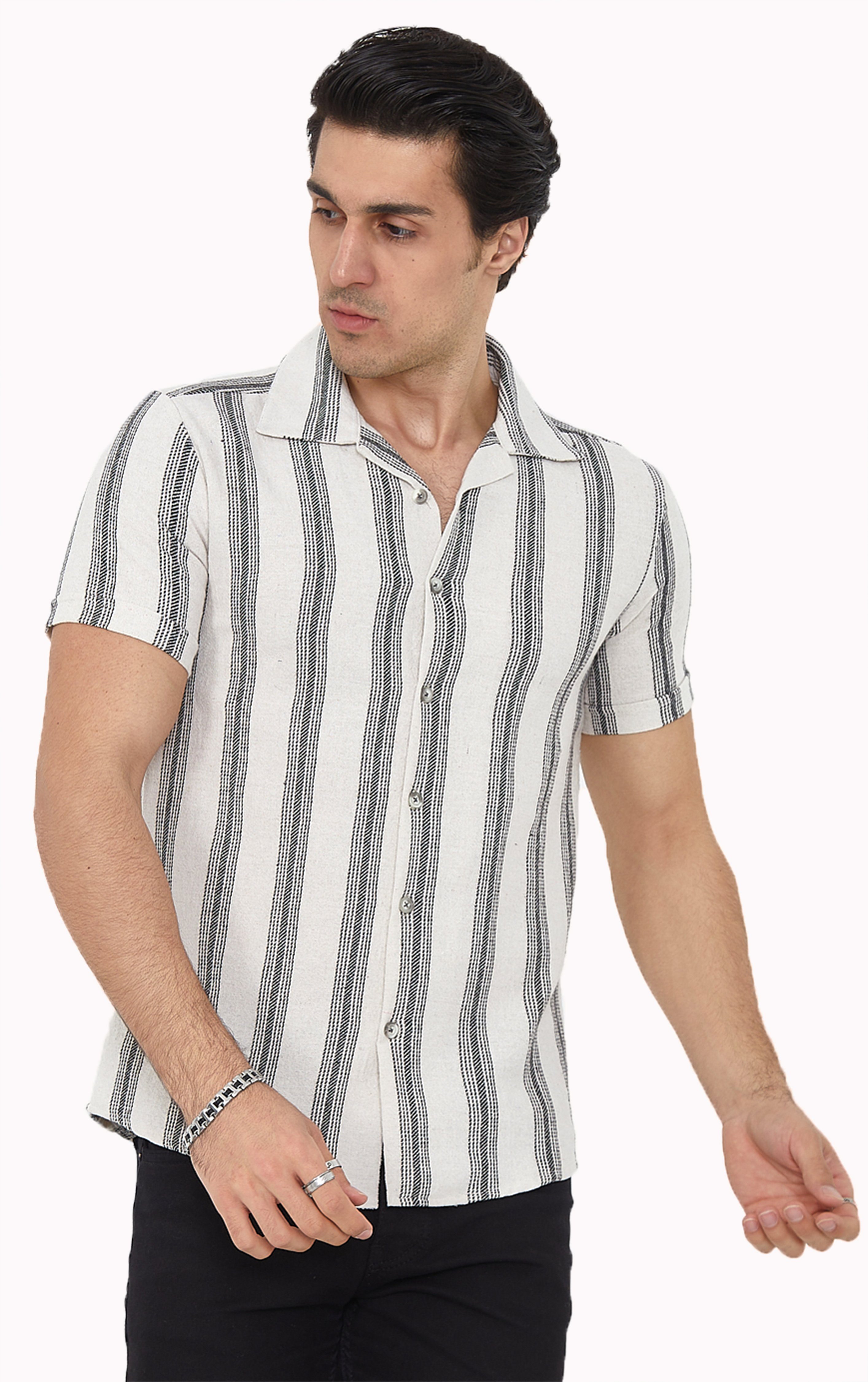 Megaman Jeans Kurzarmhemd Megaman Herren Freizeit-Hemd Stretch Kurzarm Hemden