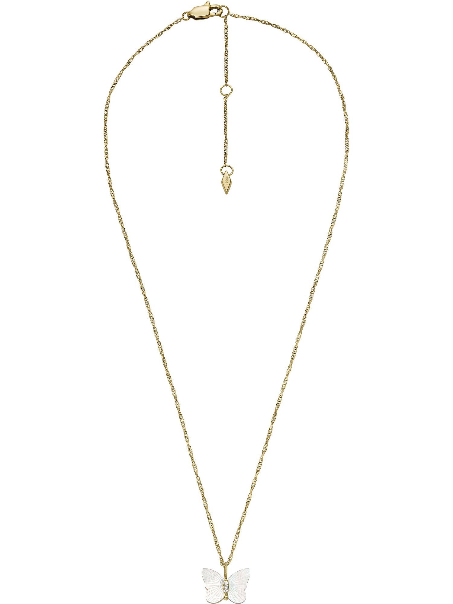 Fossil Collier Fossil Damen-Kette Edelstahl Perlmutt günstig online kaufen