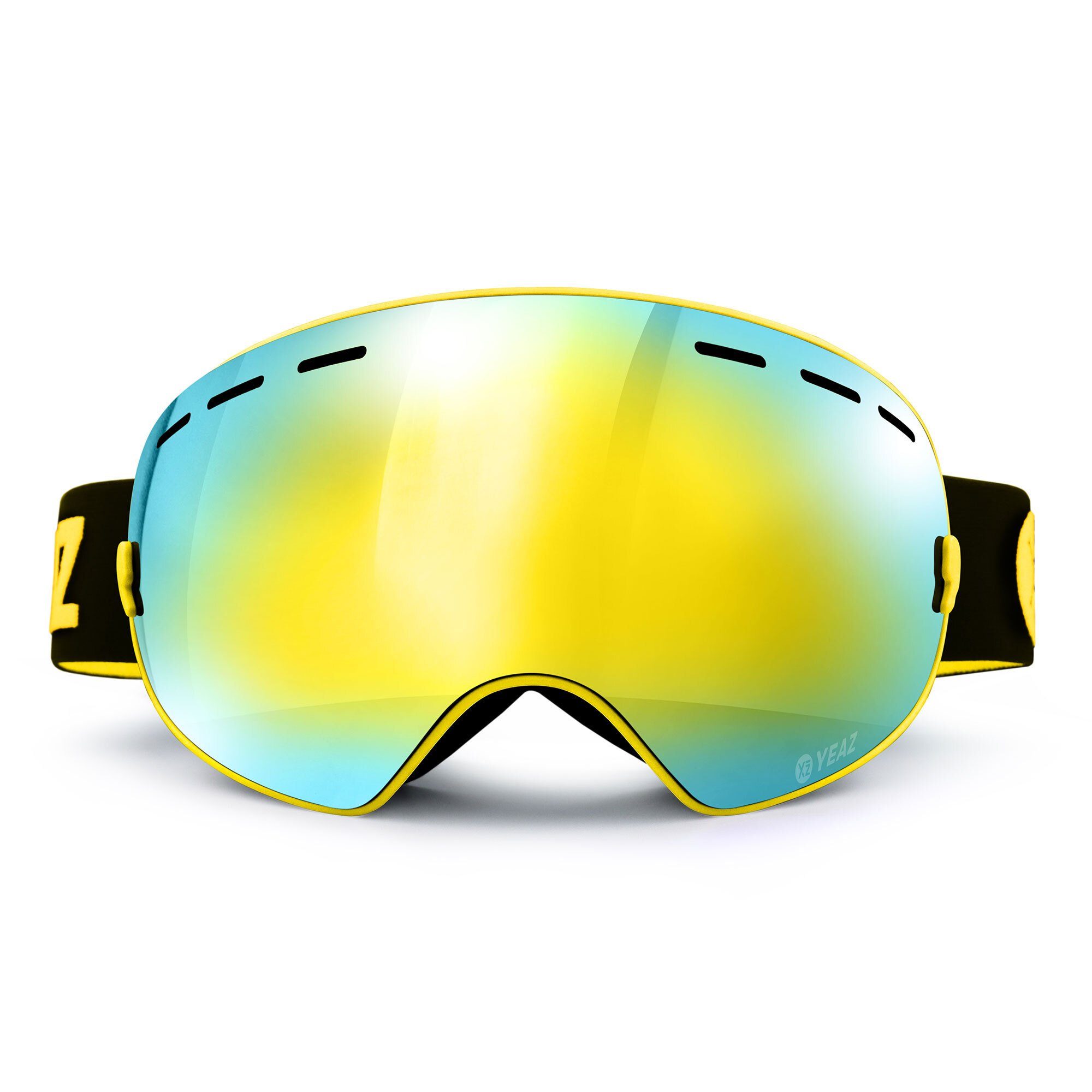 YEAZ Skibrille XTRM-SUMMIT Ski- Snowboardbrille mit Rahmen gelb, Premium-Ski- und Snowboardbrille für Erwachsene und Jugendliche