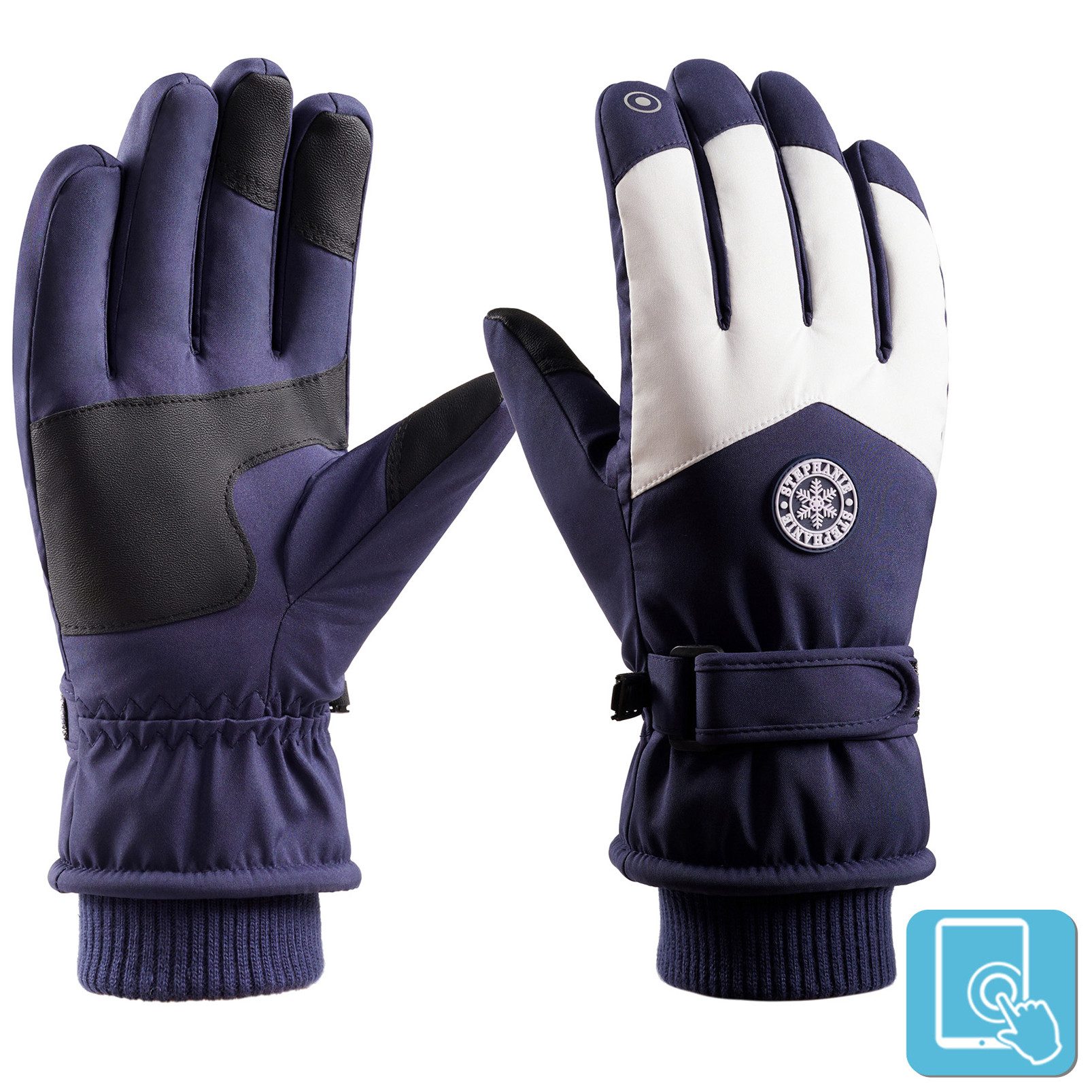 Sunicol Skihandschuhe Wasserdichte Touchscreen Winterhandschuhe Warm Thermohandschuhe Перчатки für Fahrrad Reiten Laufen Skifahren Motorrad