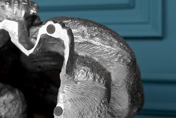 riess-ambiente Dekofigur KONG 40cm silber (Einzelartikel, 1 St), Wohnzimmer · Metall · handmade · Accessoire · Gorilla-Figur · Design
