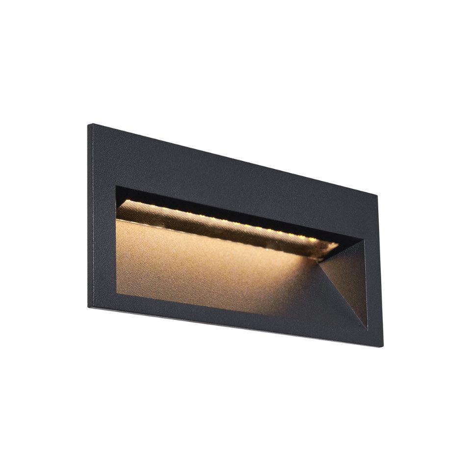 Qazqa LED Einbaustrahler Mert, LED fest integriert, Extra-Warmweiß, QAZQA Außen Einbau­leuchte, integrated, Schwarz, Aluminium, Modern