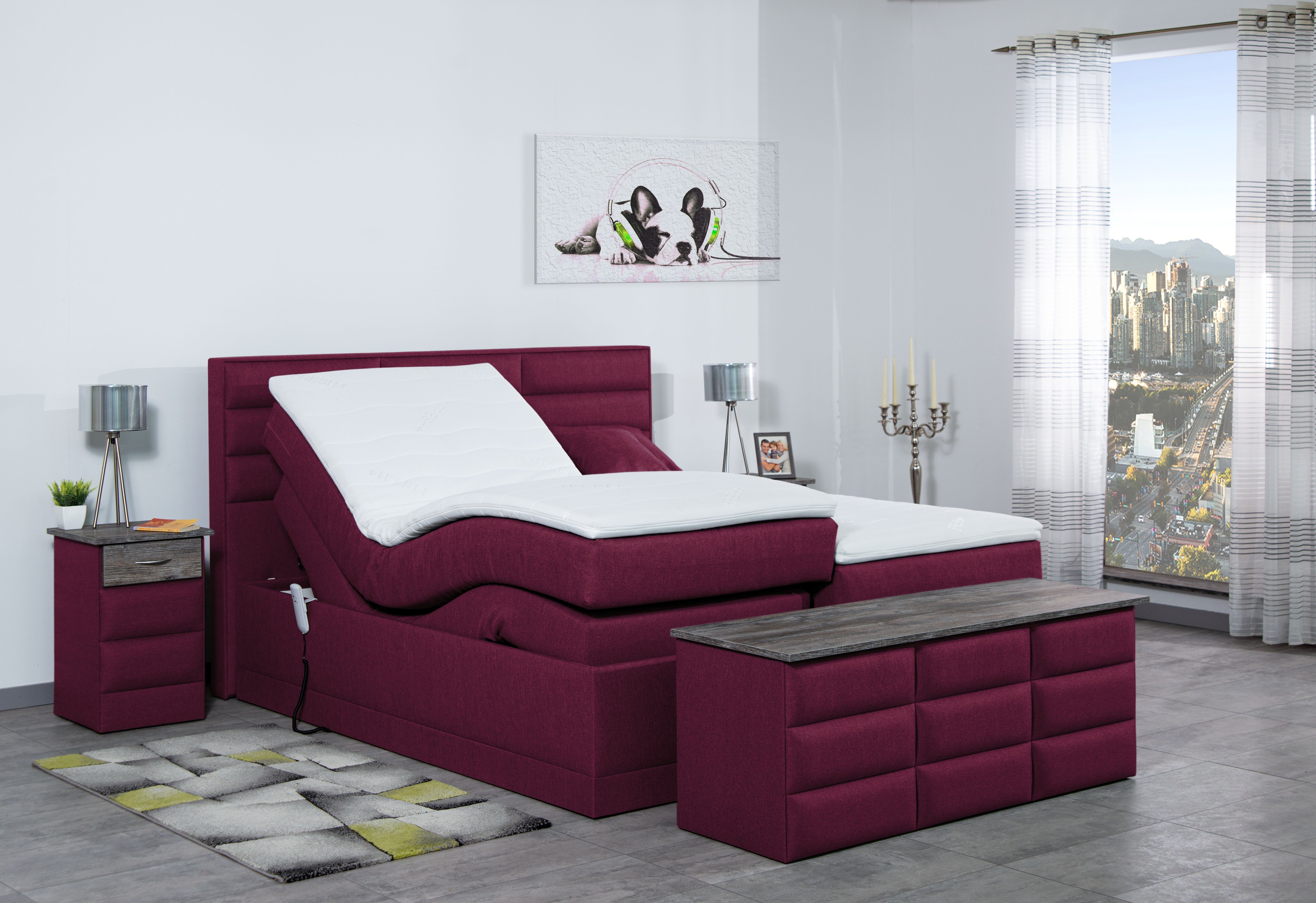 Meisterbetten Boxspringbett Pino (mit Motor, 7-Zonen günstig online kaufen